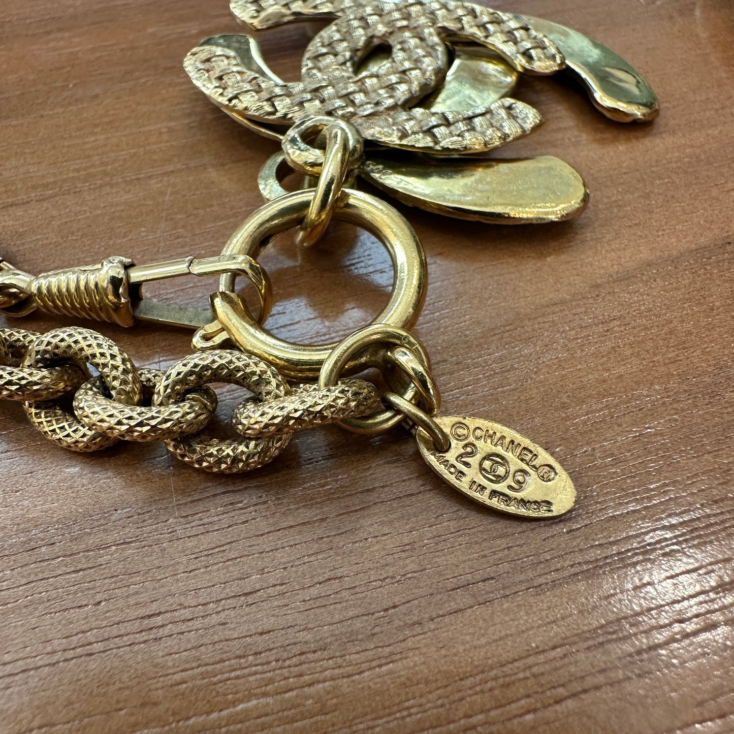 Double Logo Pendant Necklace
