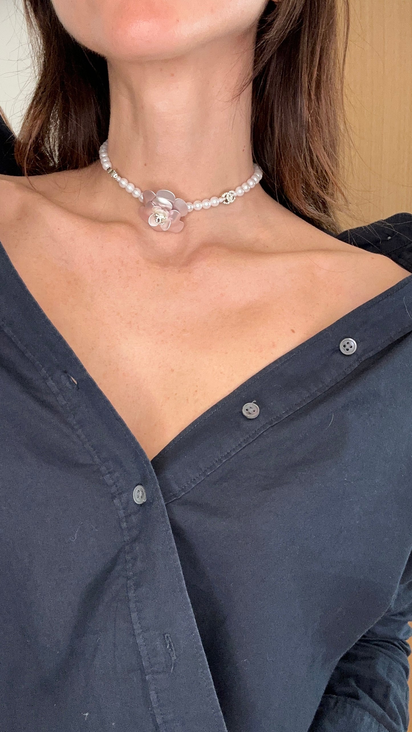 Camelia Logo Choker Necklace