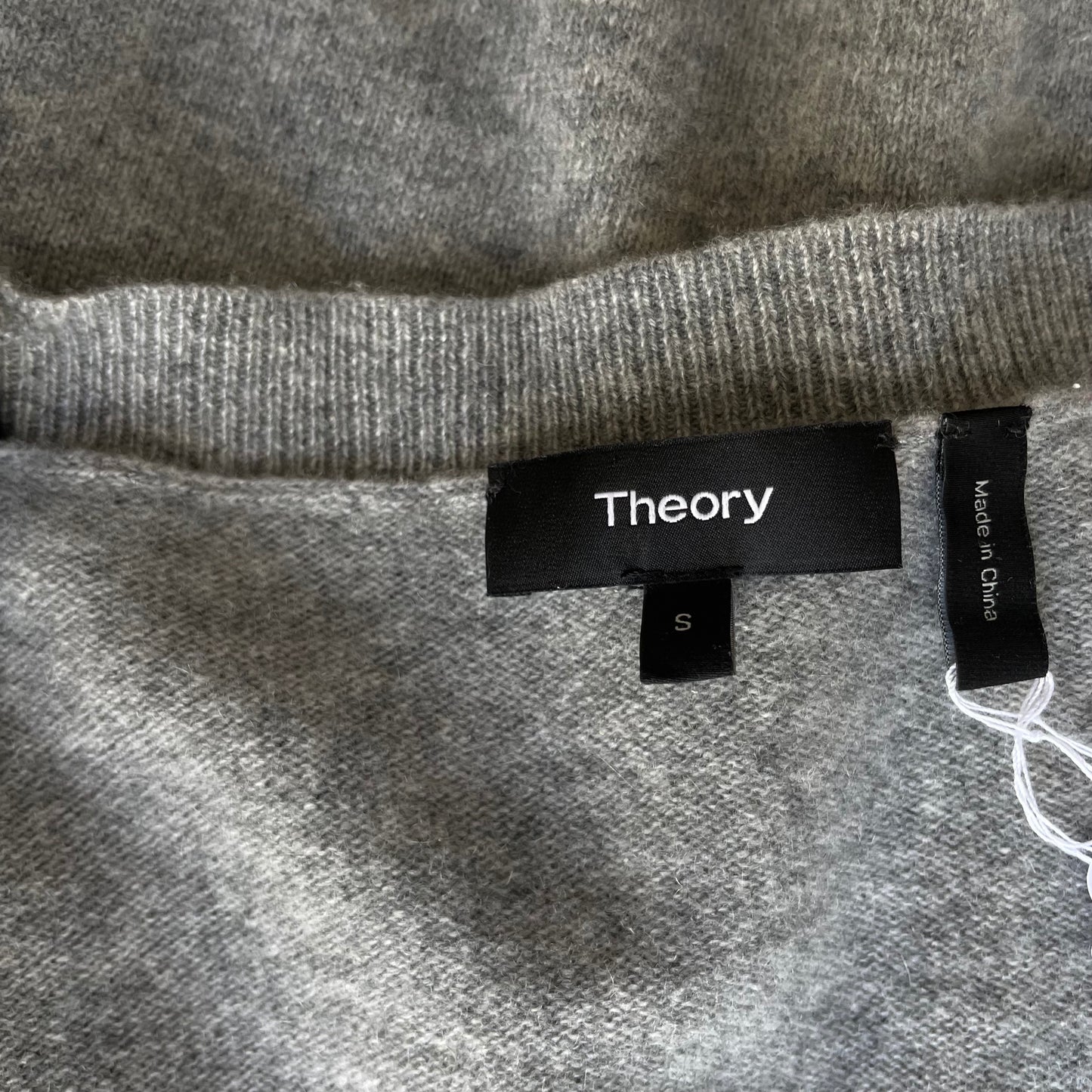 Grey and Black Cashmere Cardigan - S
