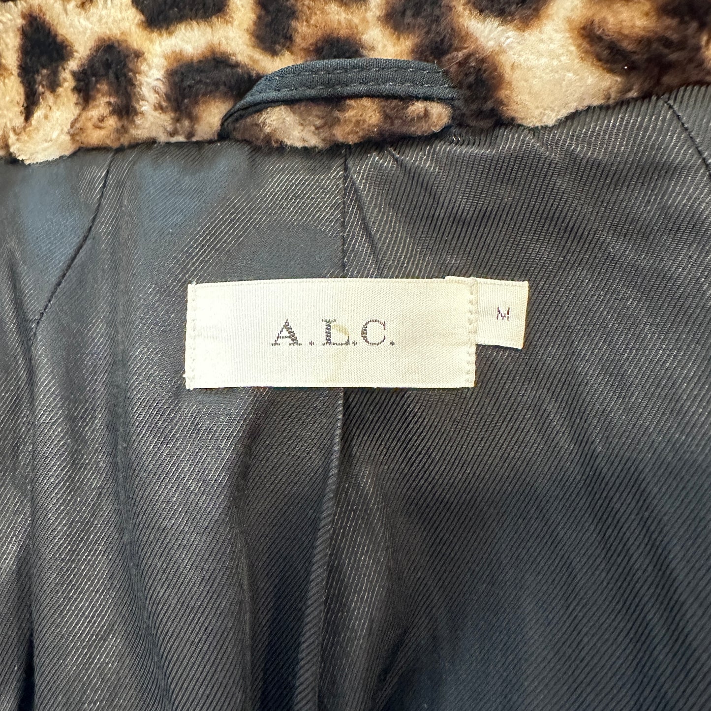 Leopard Printed Shearling Coat - M
