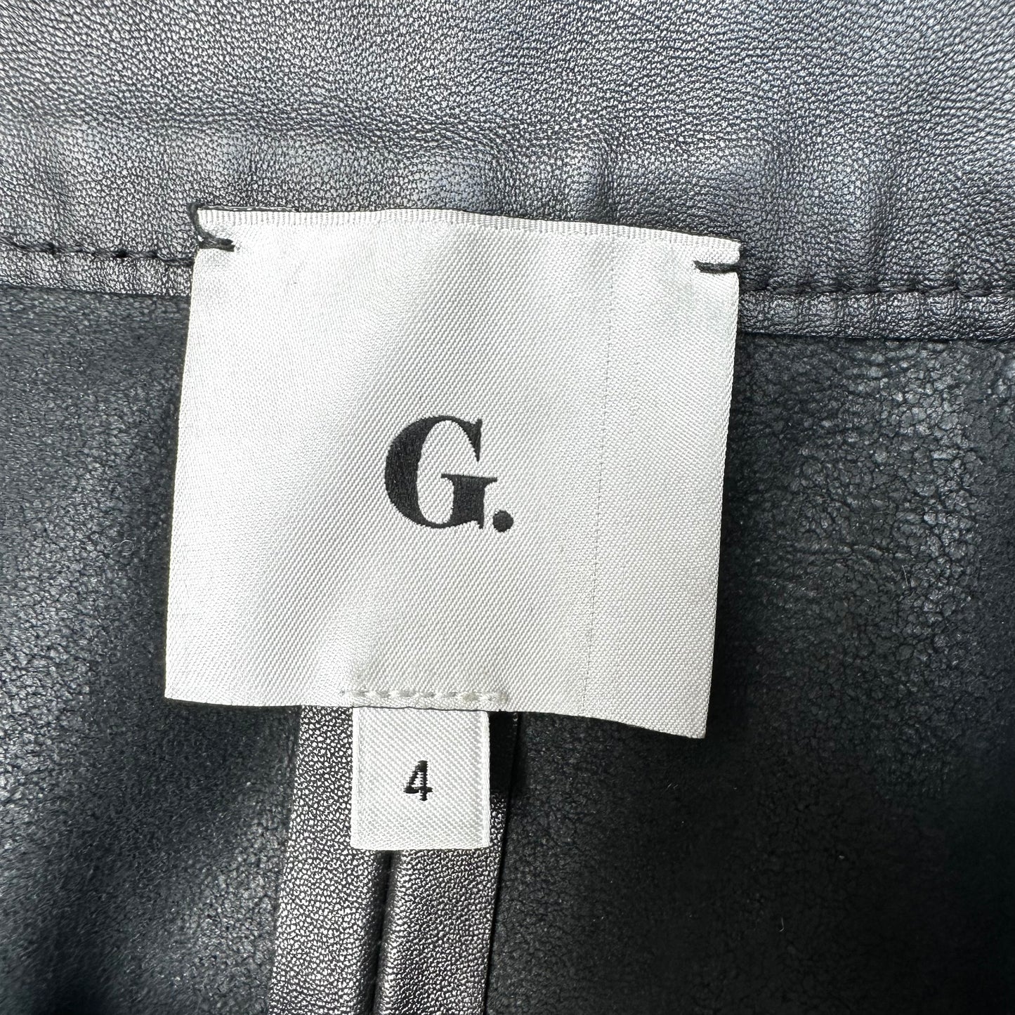 G. Label Black Leather Long Skirt - 4