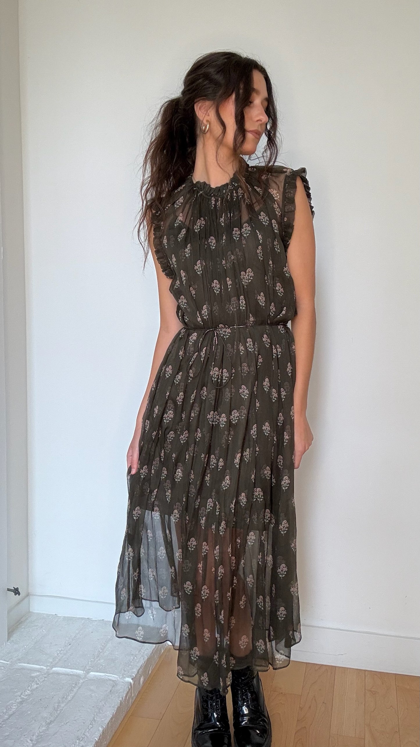 Green Paisley Dress - 1