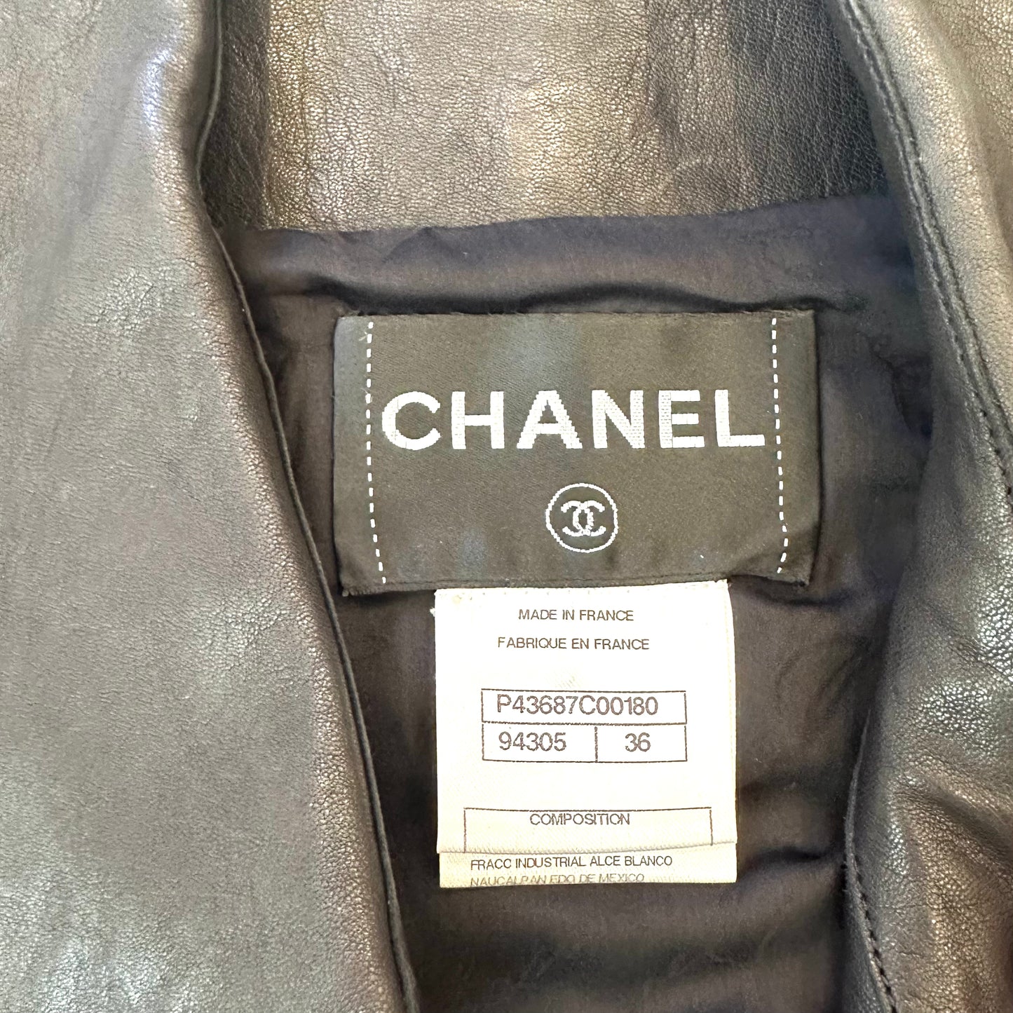 Vintage Black Leather Top - S