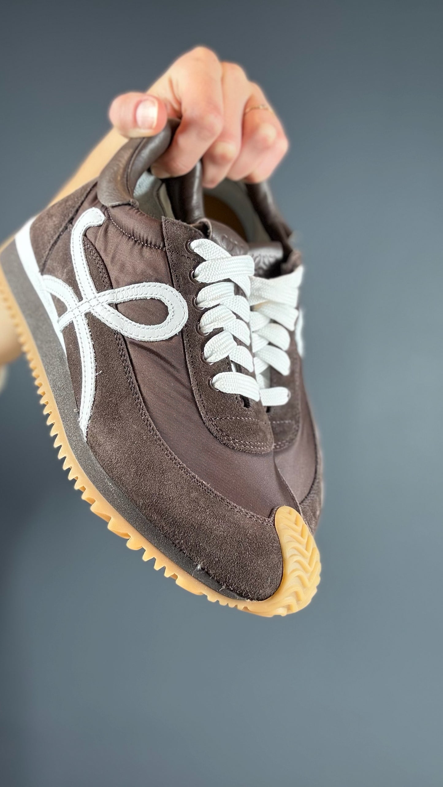 Loewe Brown Suede Sneakers - 6