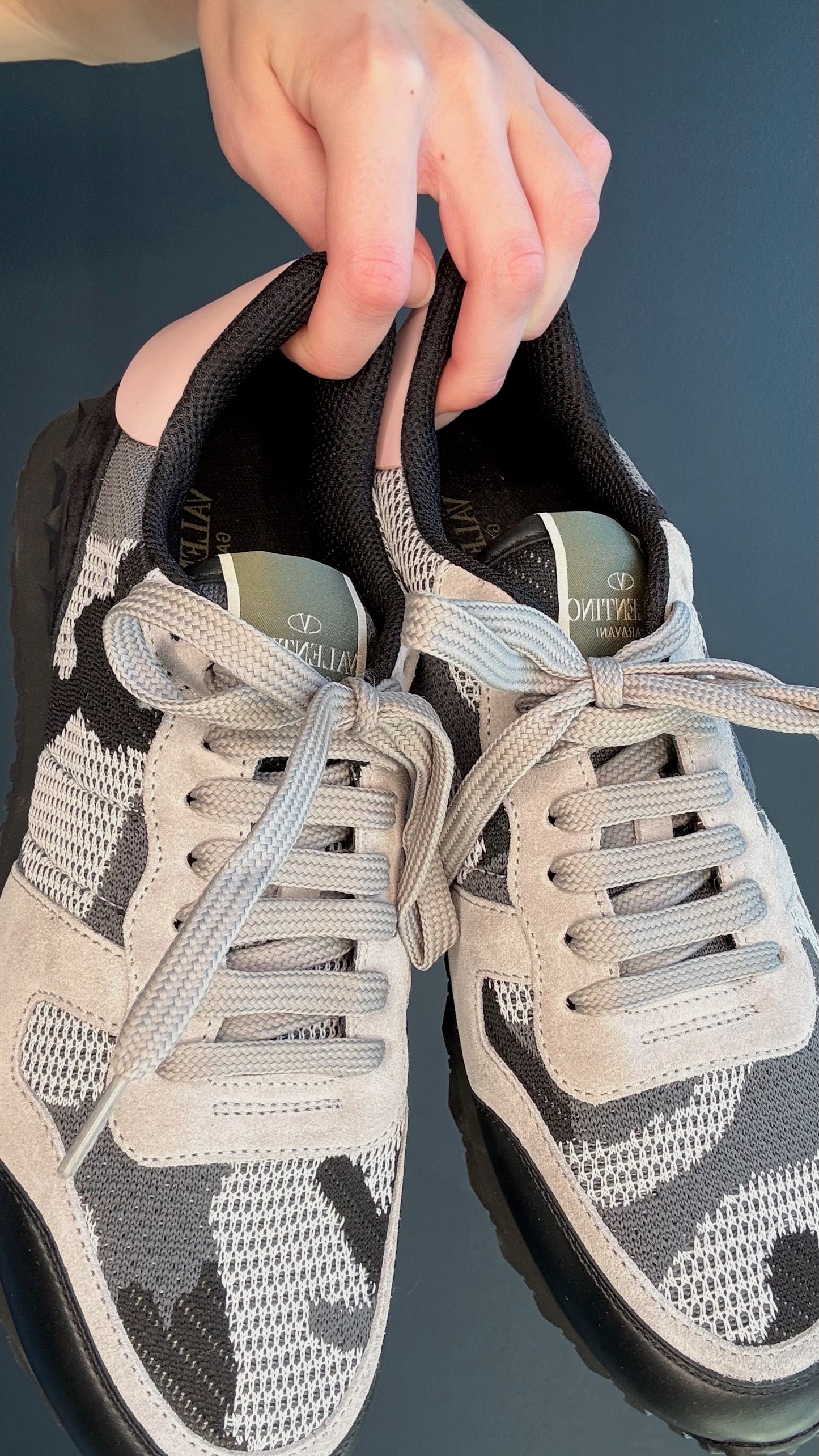 Valentino Grey & Pink Sneakers - 41
