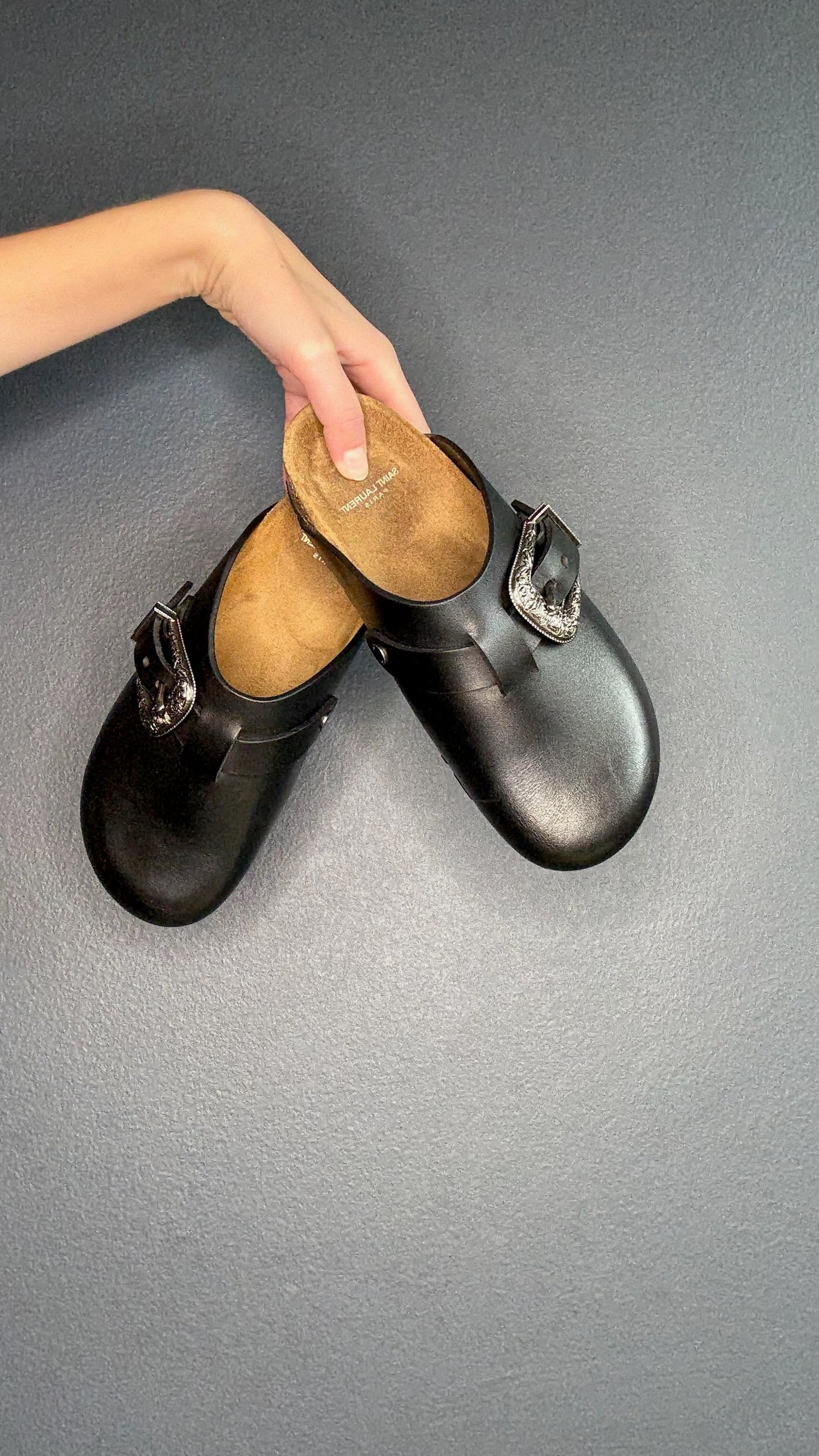 Black Western Mules - 7.5