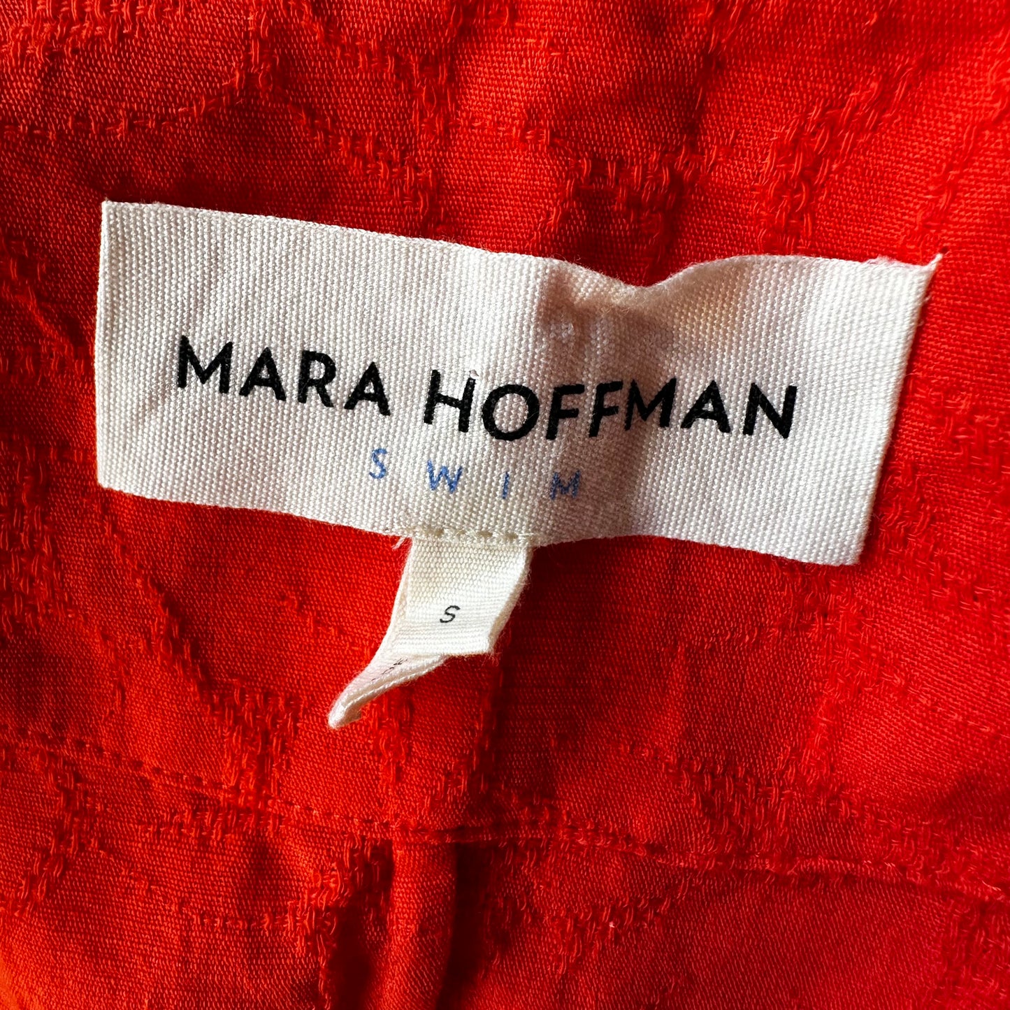 Red Linen Wrap Dress - S