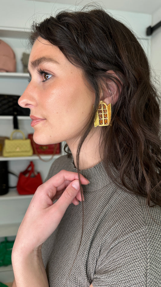 French Window Vintage Earrings