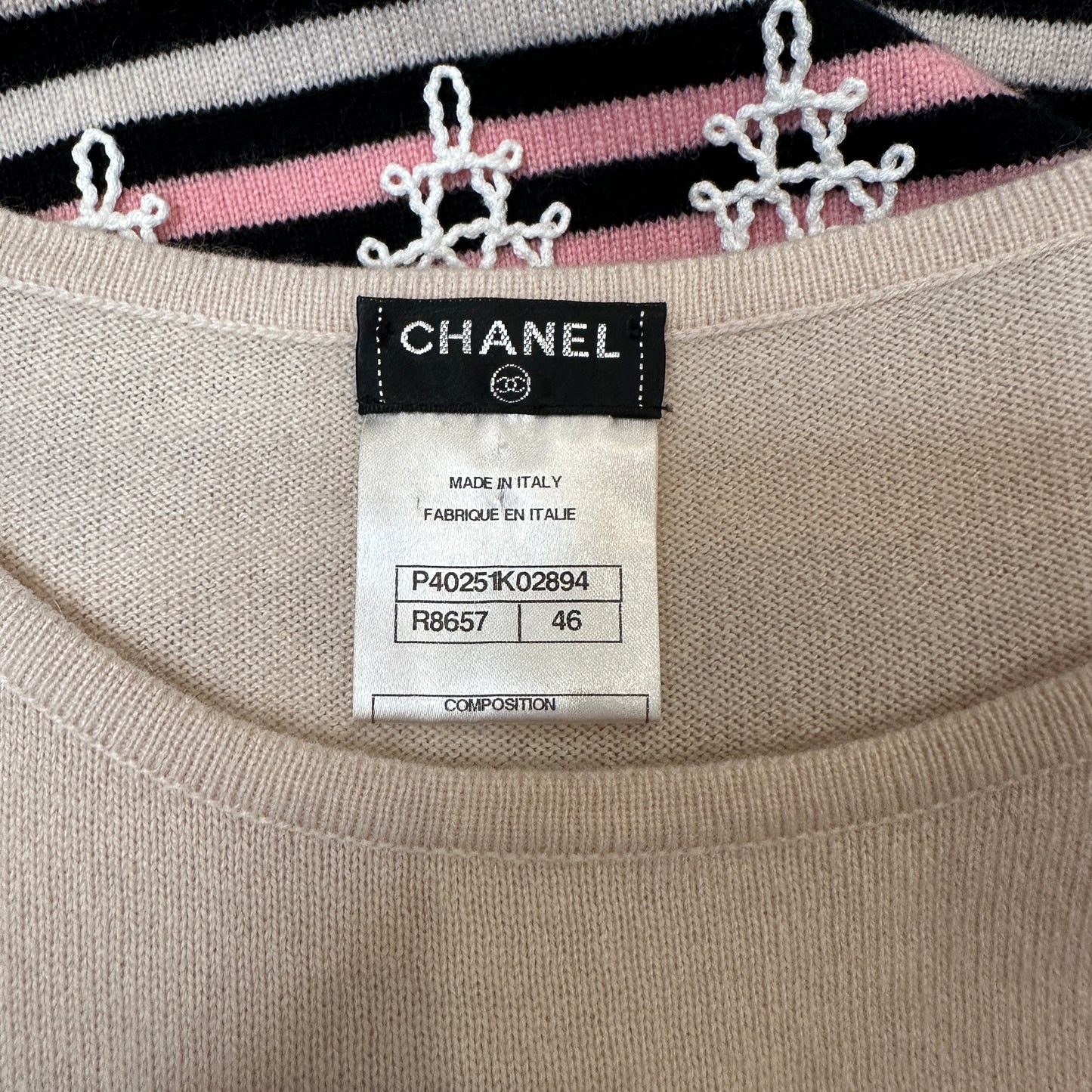 Cashmere Striped Dress - L