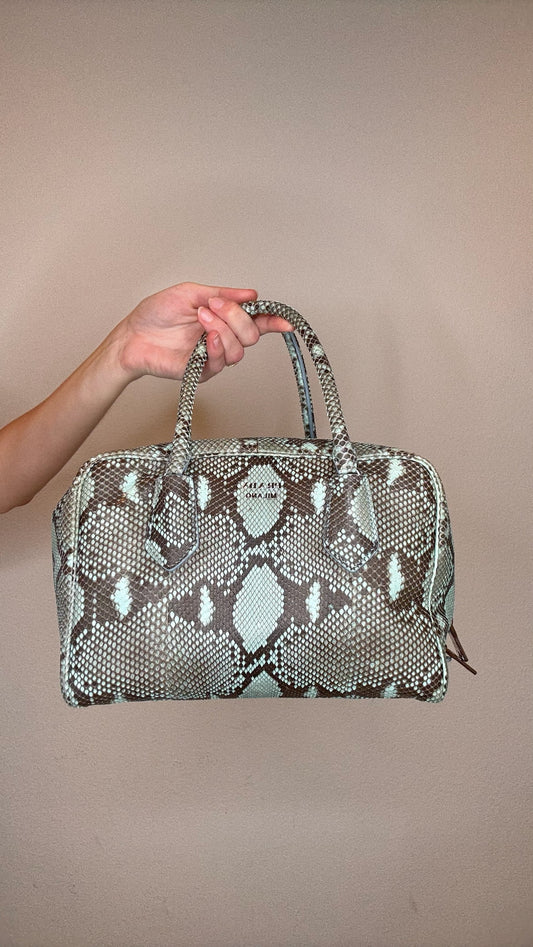 Prada Python Top Handle Bag