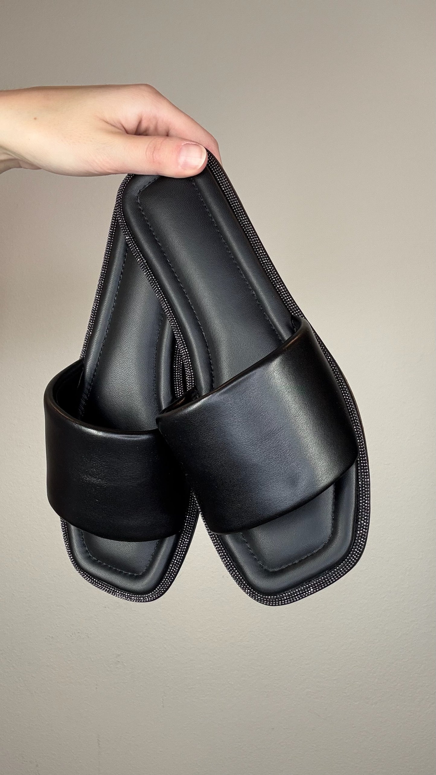 Brunello Cucinelli Black Monilli Slides - 37