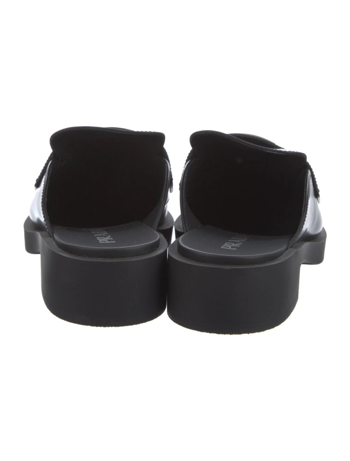 Black Chunky Mules - 7.5