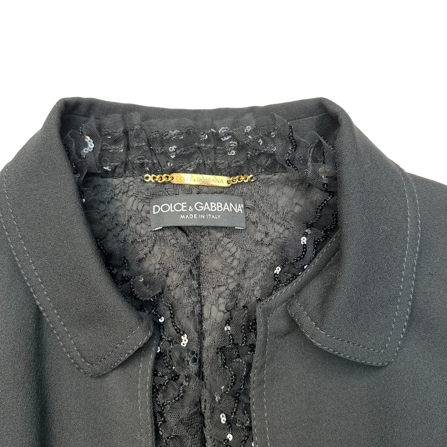 Black Laced Blazer - L