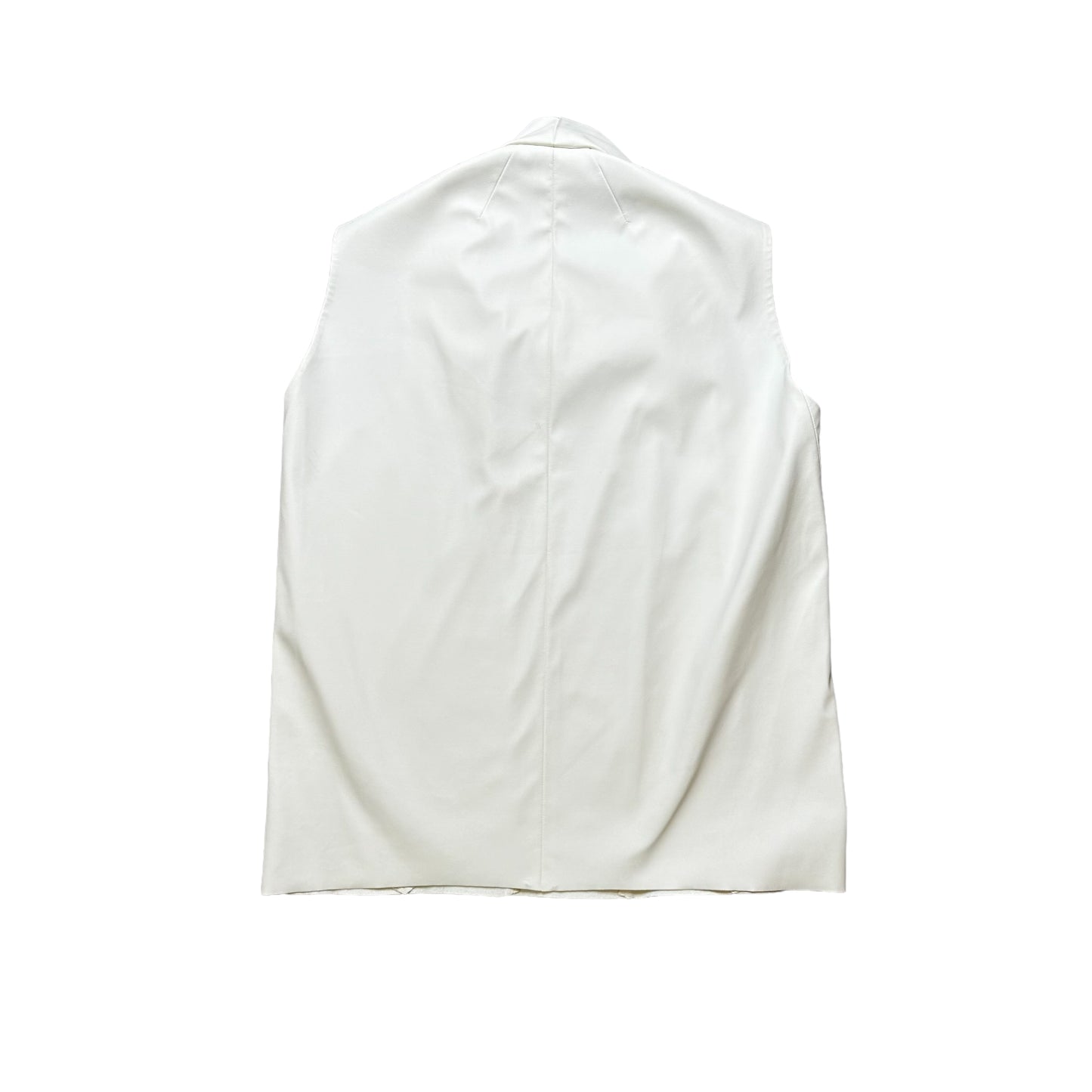 White Faux-Leather Top - M