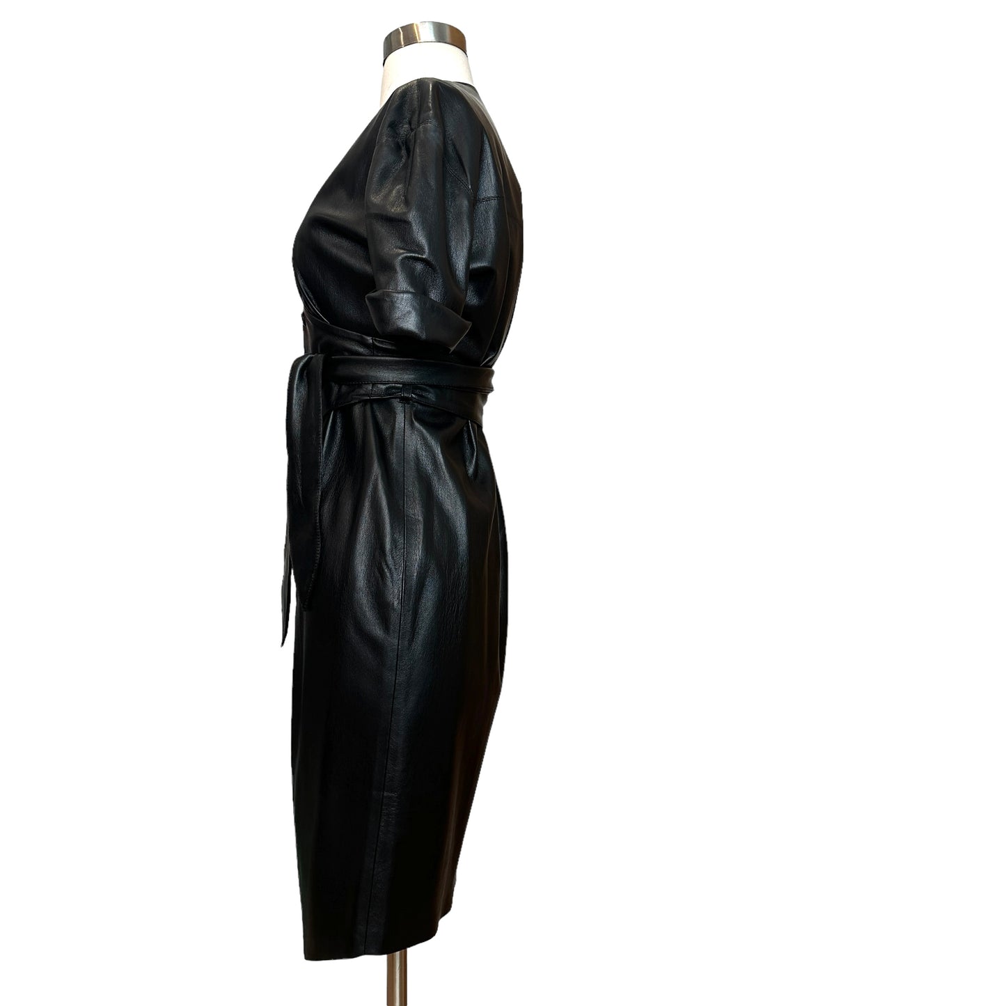 Faux-Leather Dress - XS
