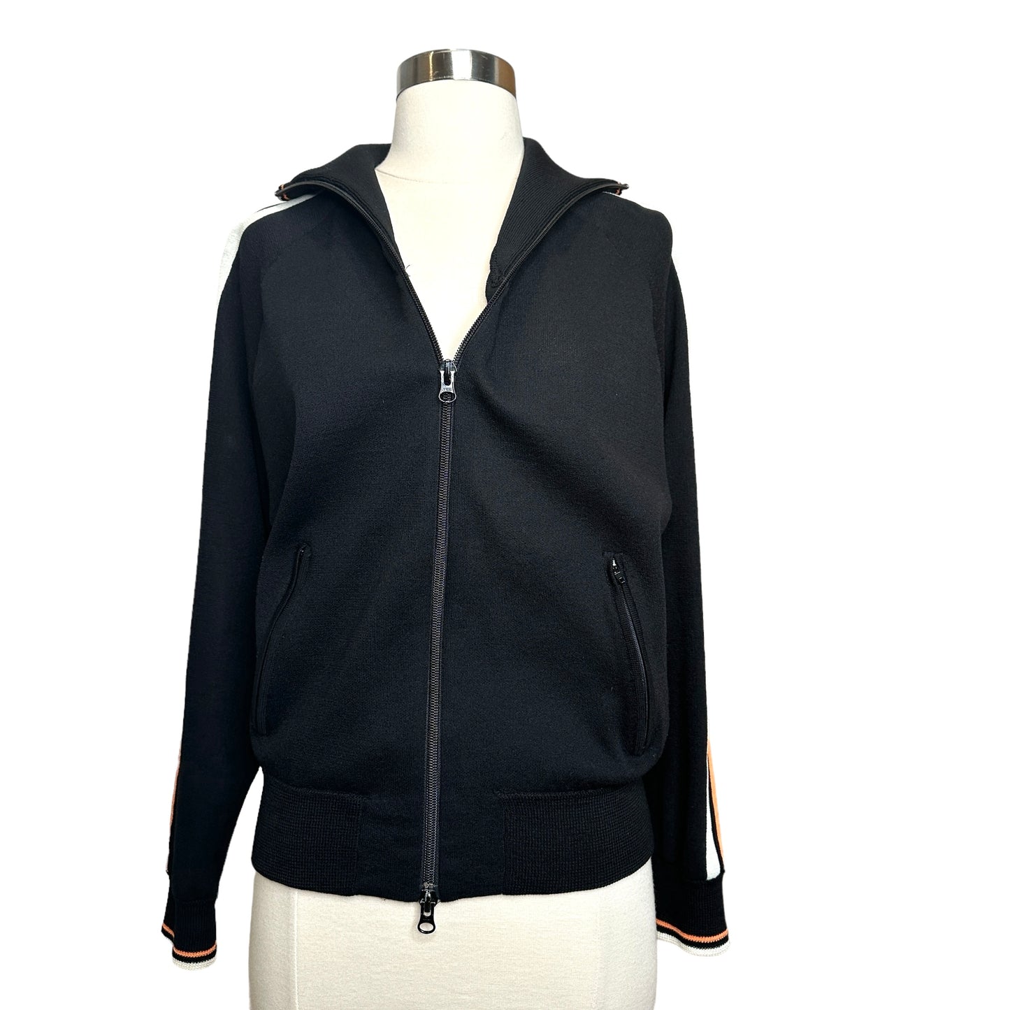 Black Zip Sweater - S