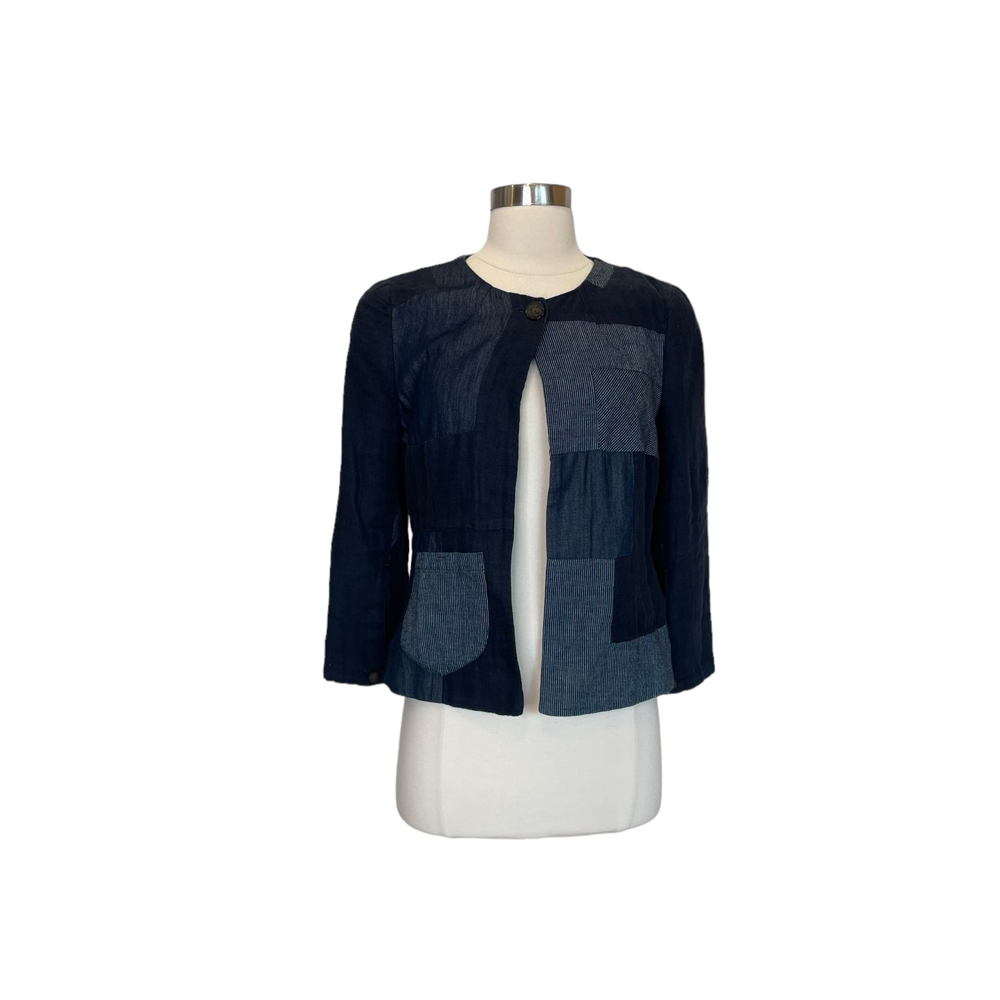 Navy Patchwork Jacket - 40