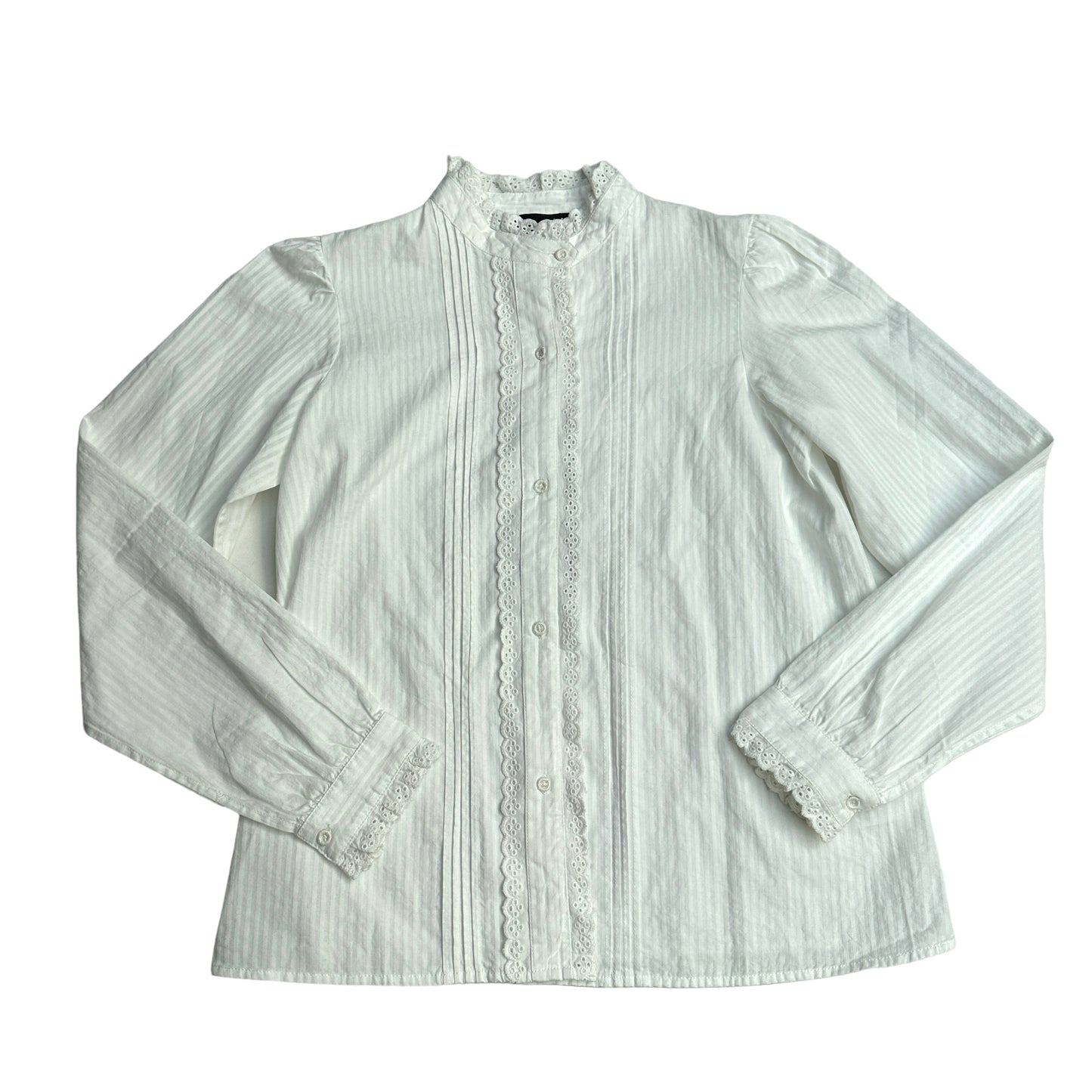 White Cotton Blouse - S