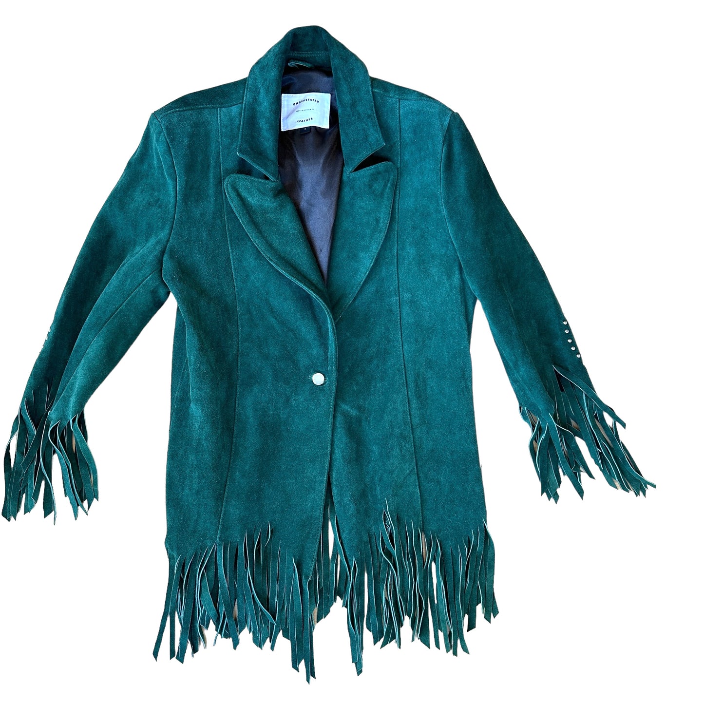 Green Suede Peace & Love Jacket - S