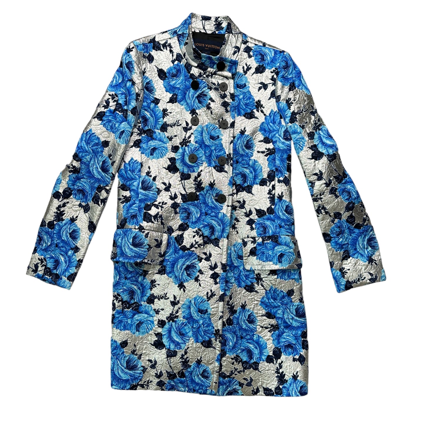 Floral Metallic Coat - XS