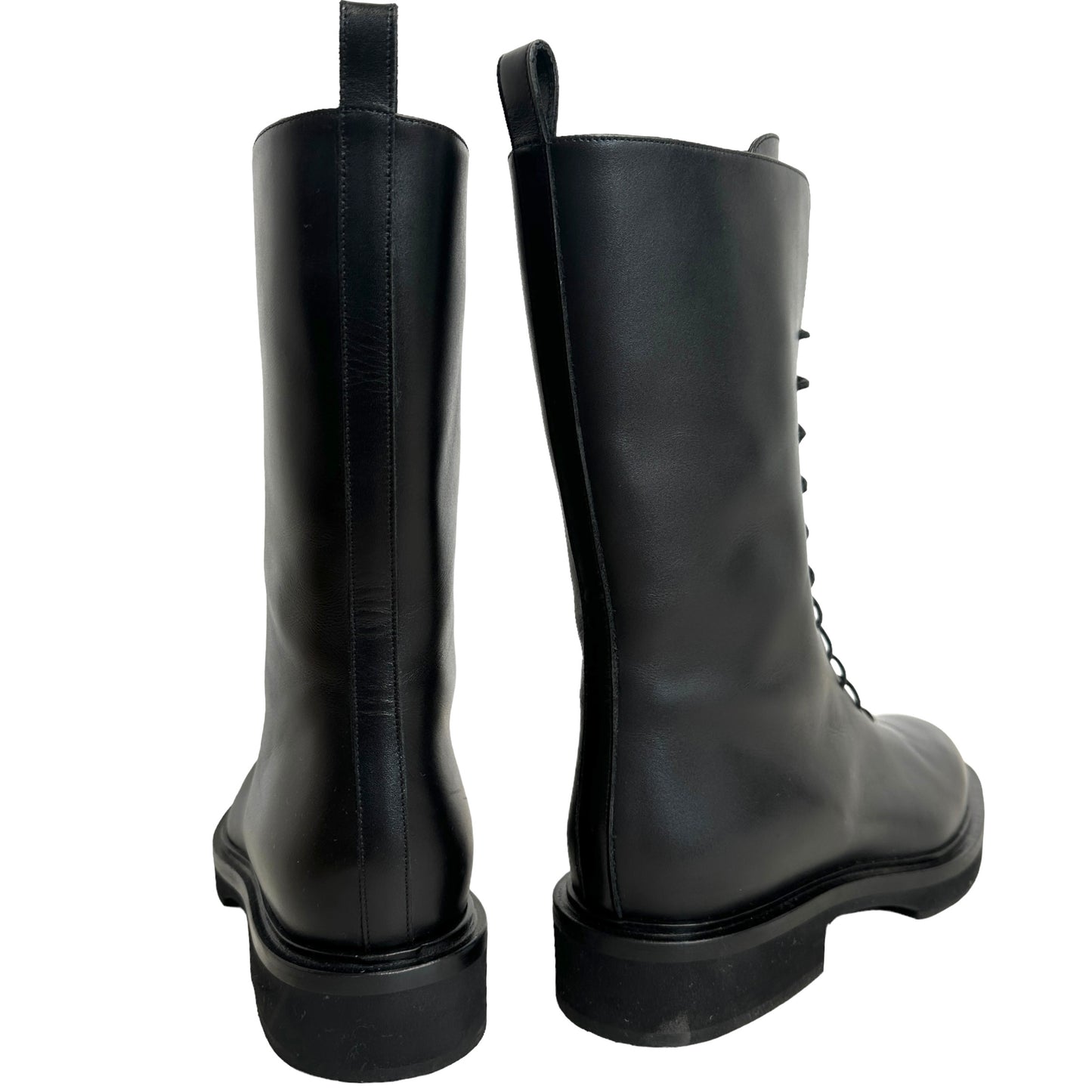 Black Combat Boots - 7.5