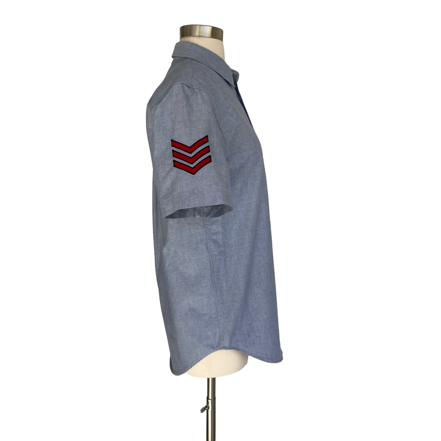 Embroidered Blue Collar Shirt - S/M