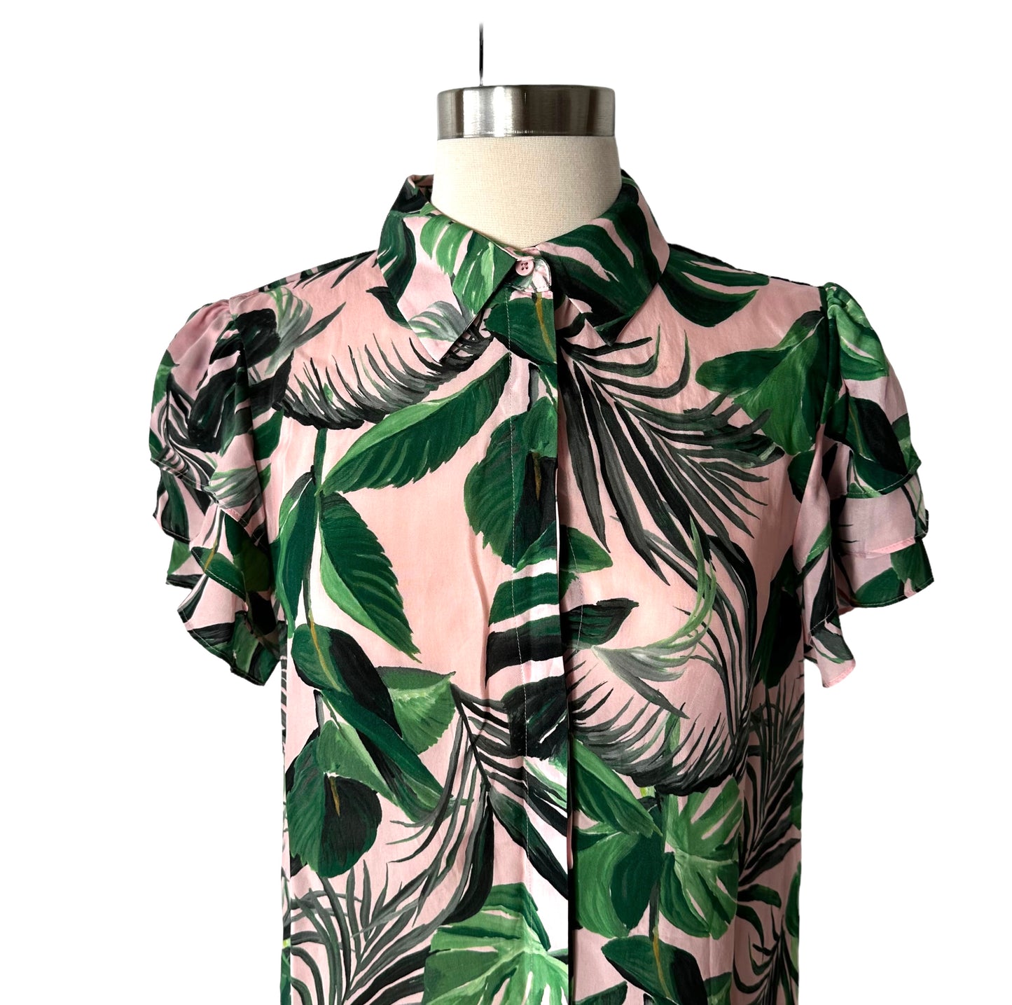 Floral Pink Dress - M