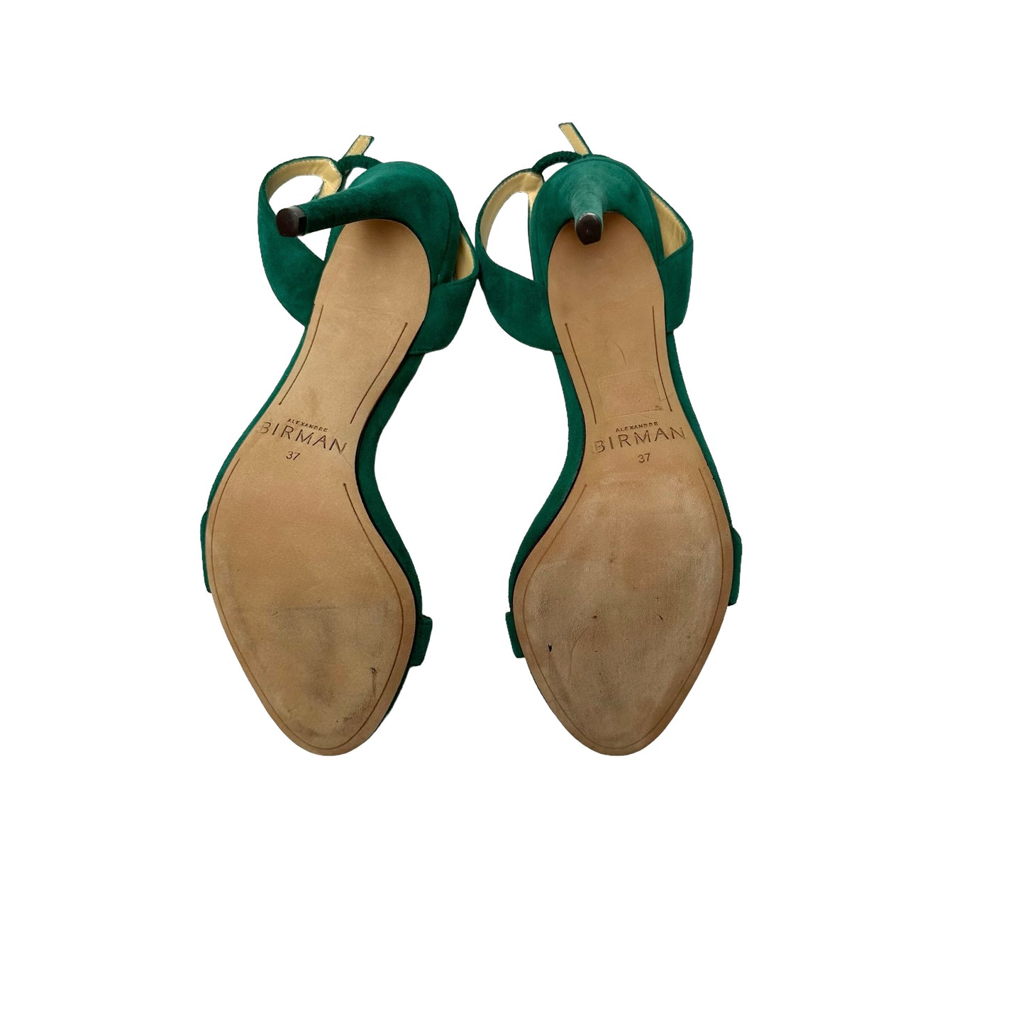 Green Suede Heels - 7