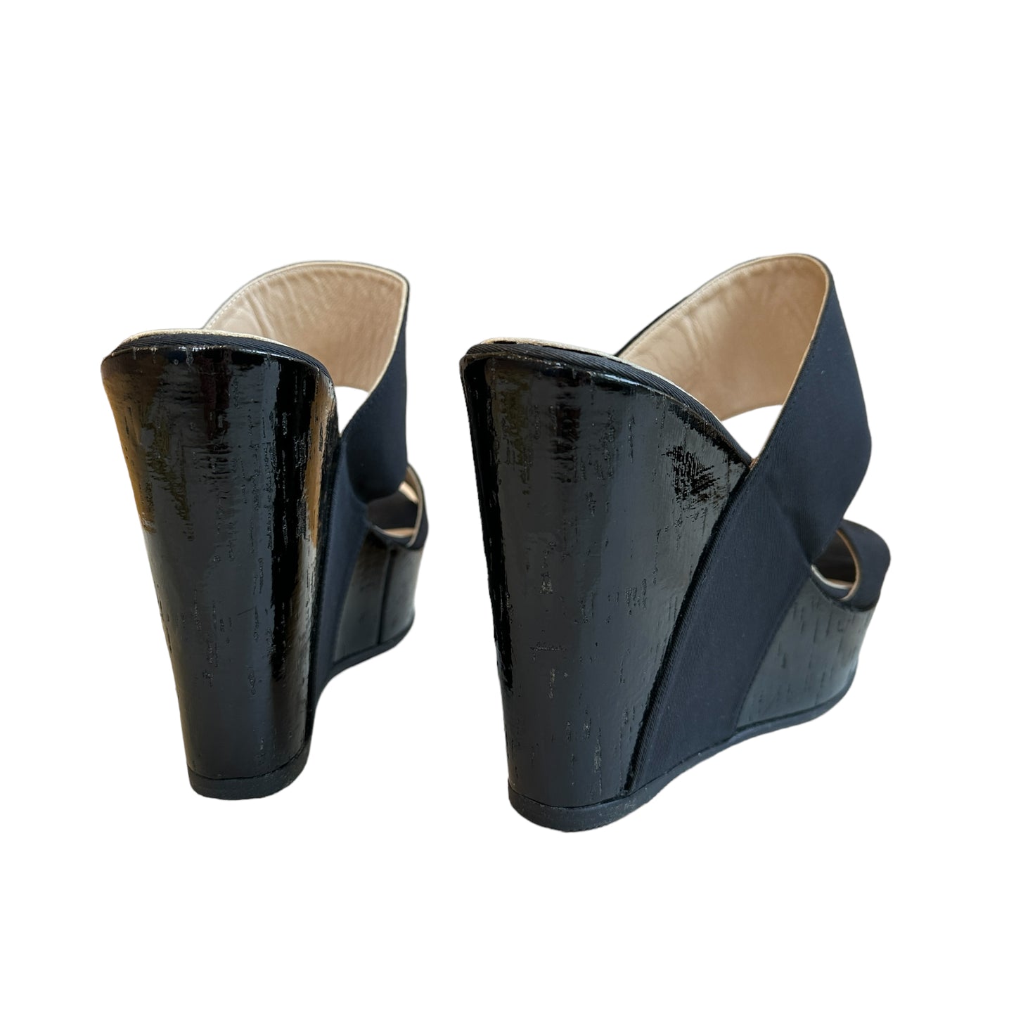 Black Platform Mules - 7.5