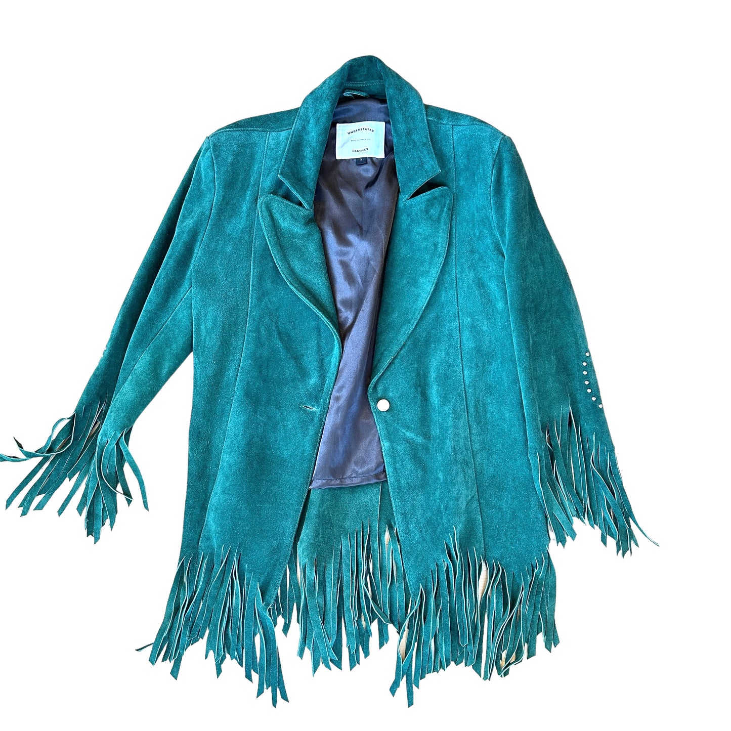 Green Suede Peace & Love Jacket - S