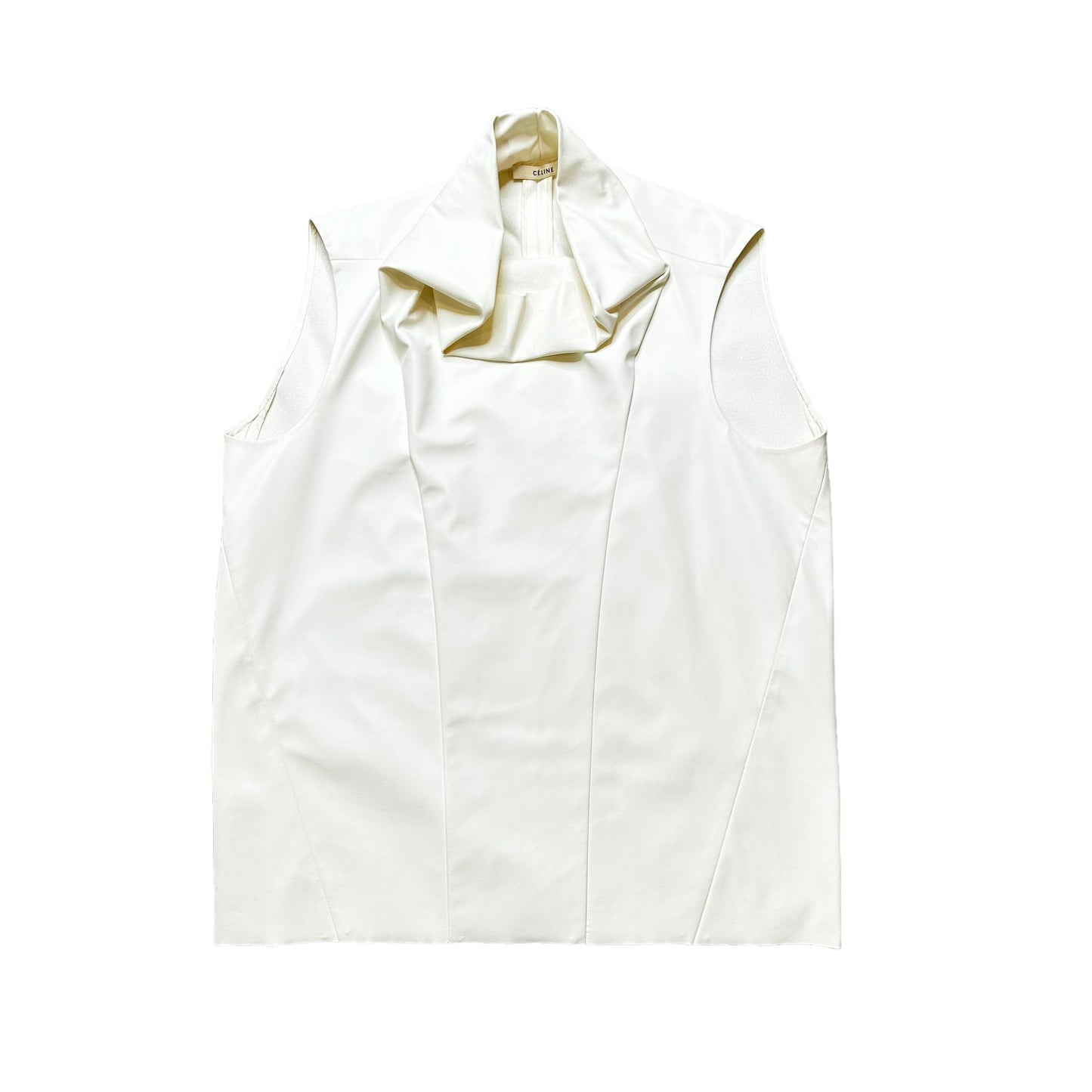 White Faux-Leather Top - M