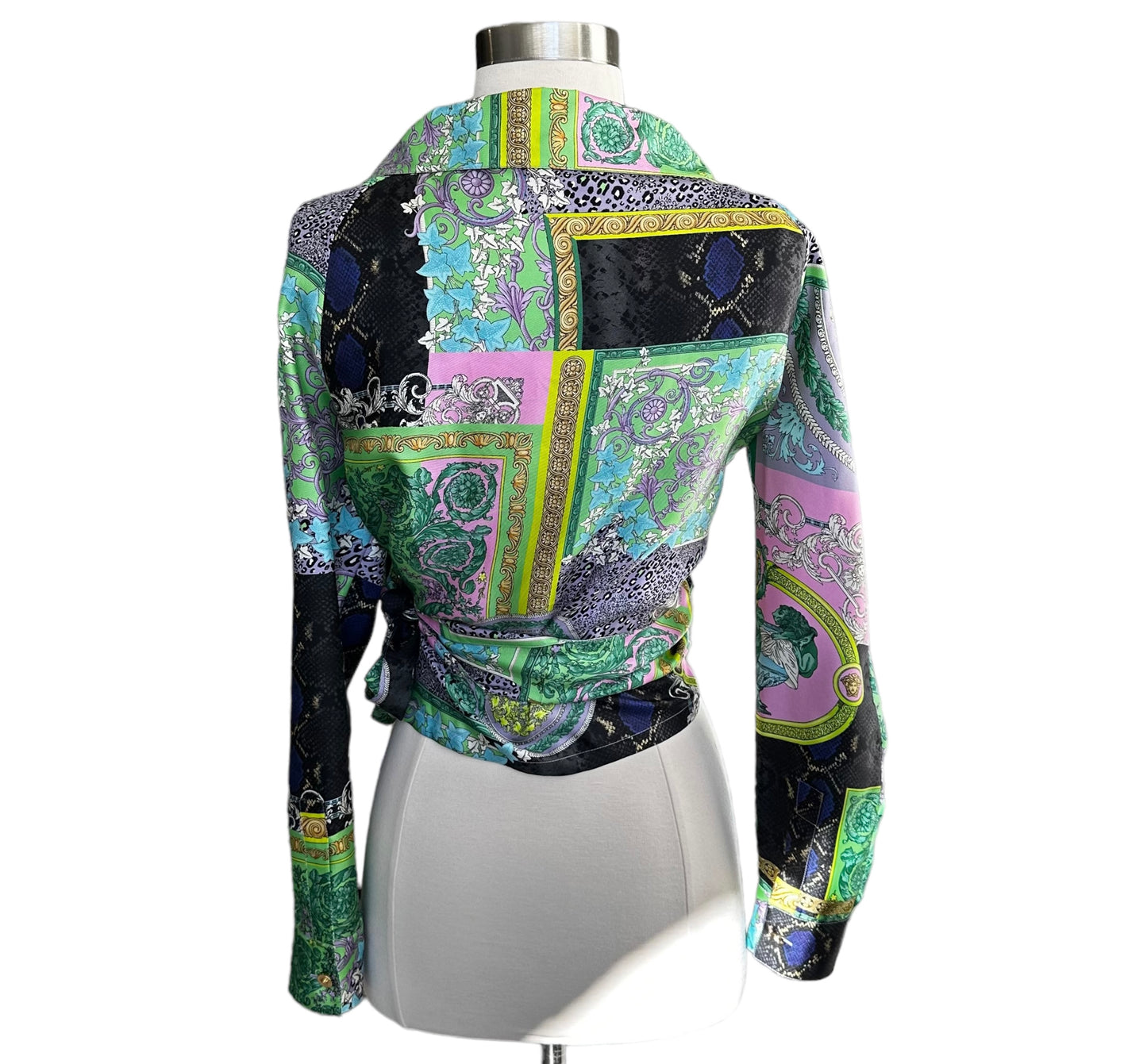 Printed Silk Shirt - M