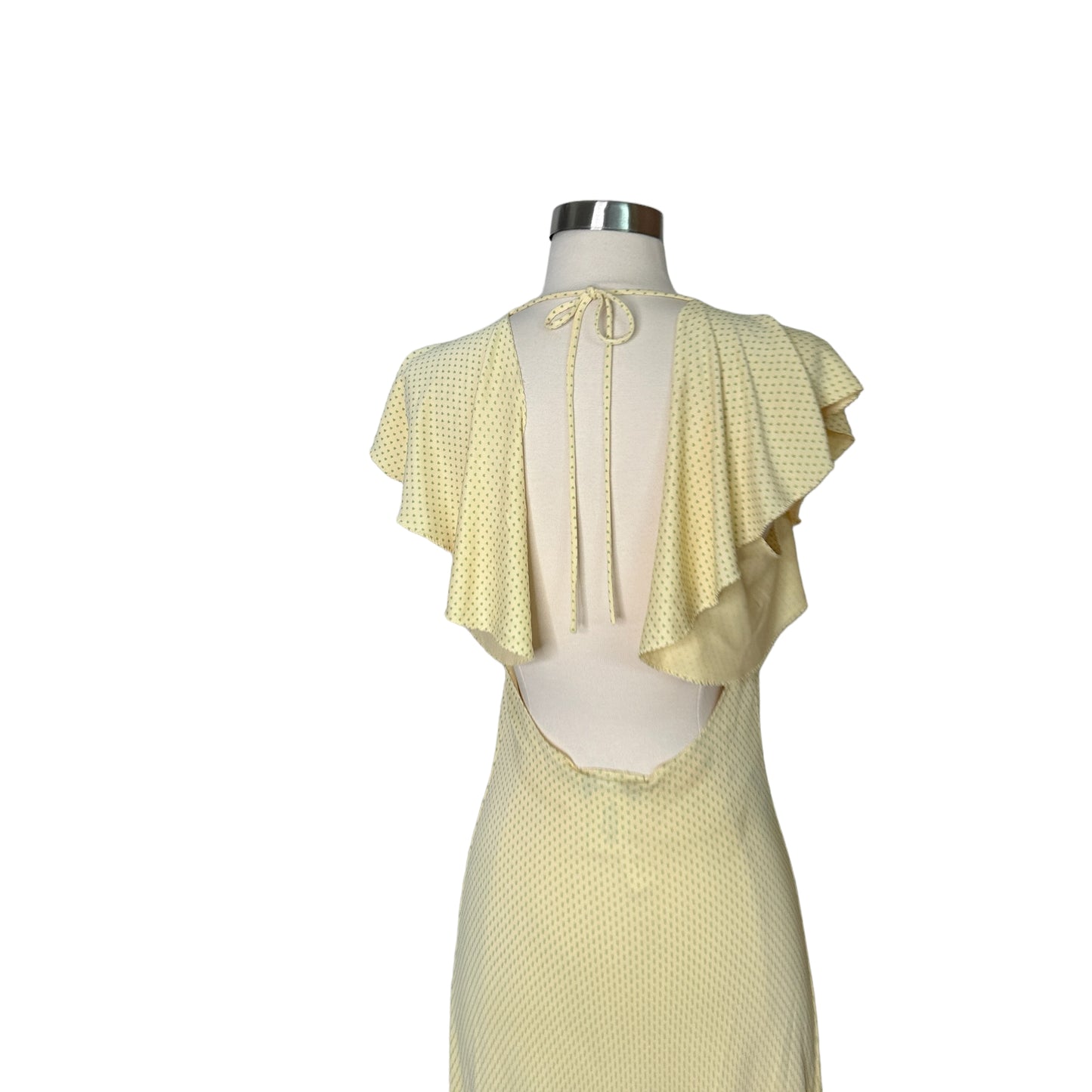 Pale Yellow Vintage Dress - M