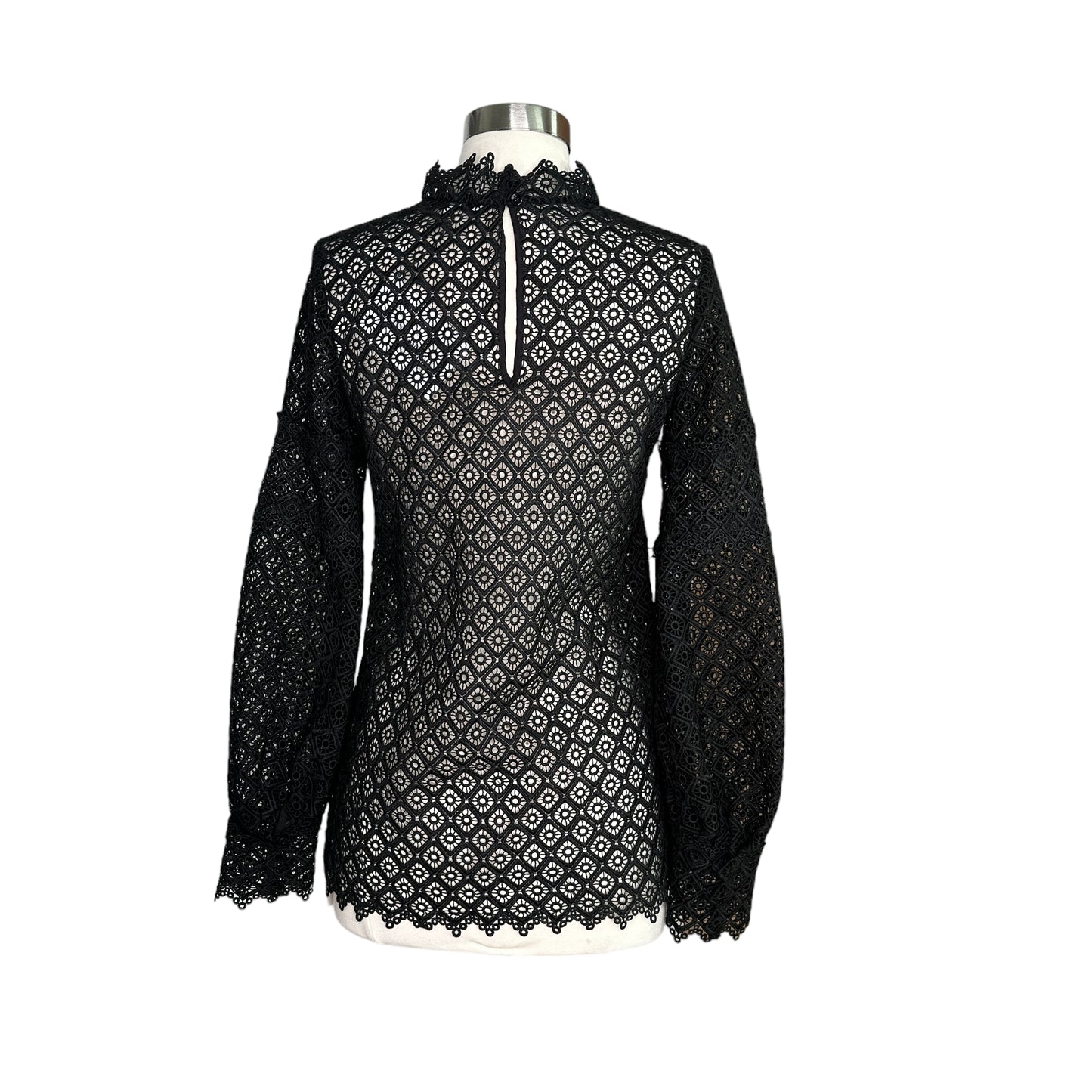 Black Lace Blouse - XS