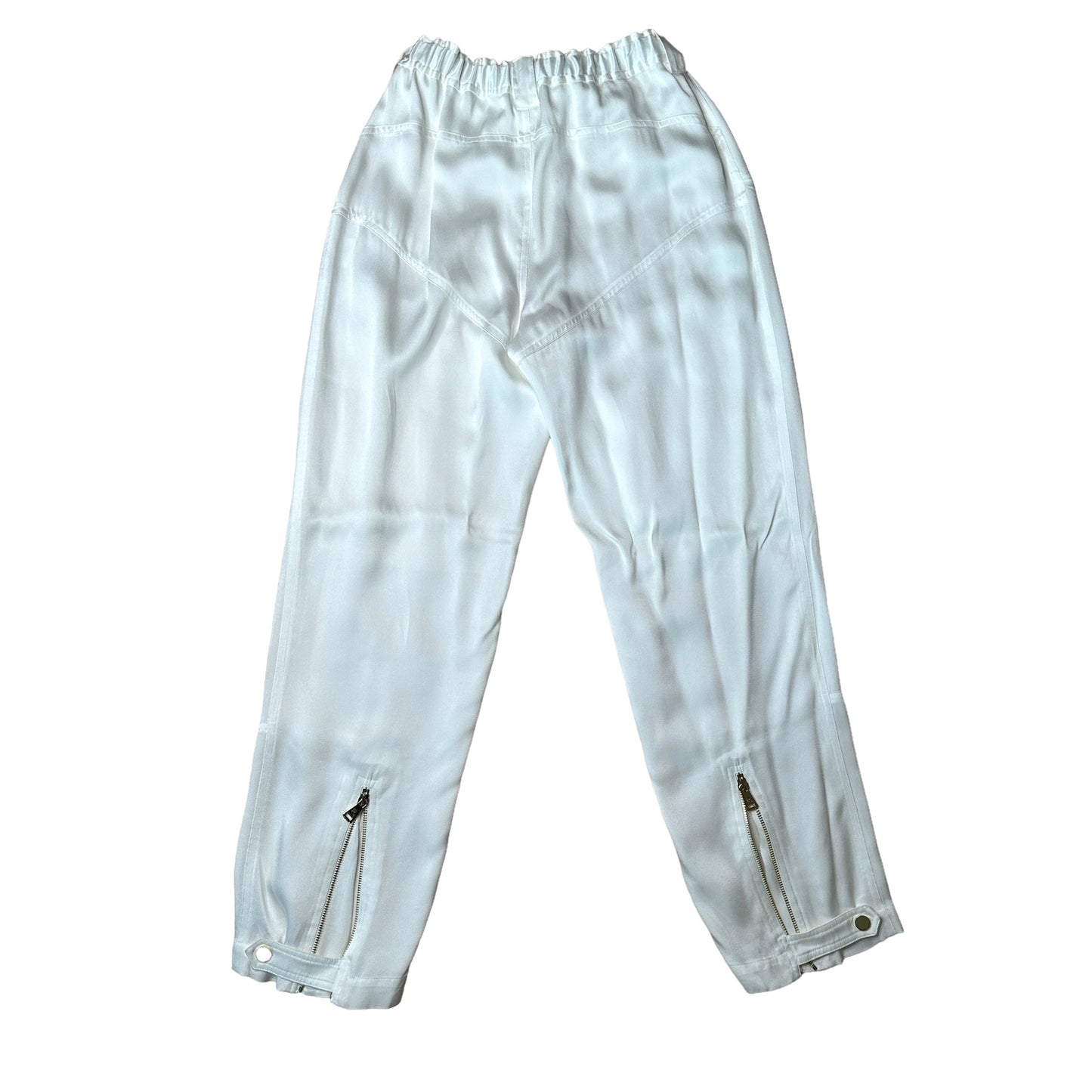 Glossy White Cargo Pant - 2