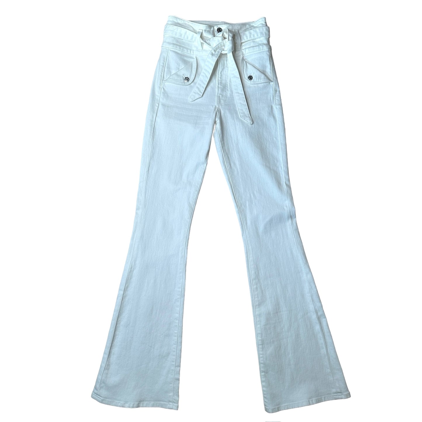 White Tie Waist Jeans - 25