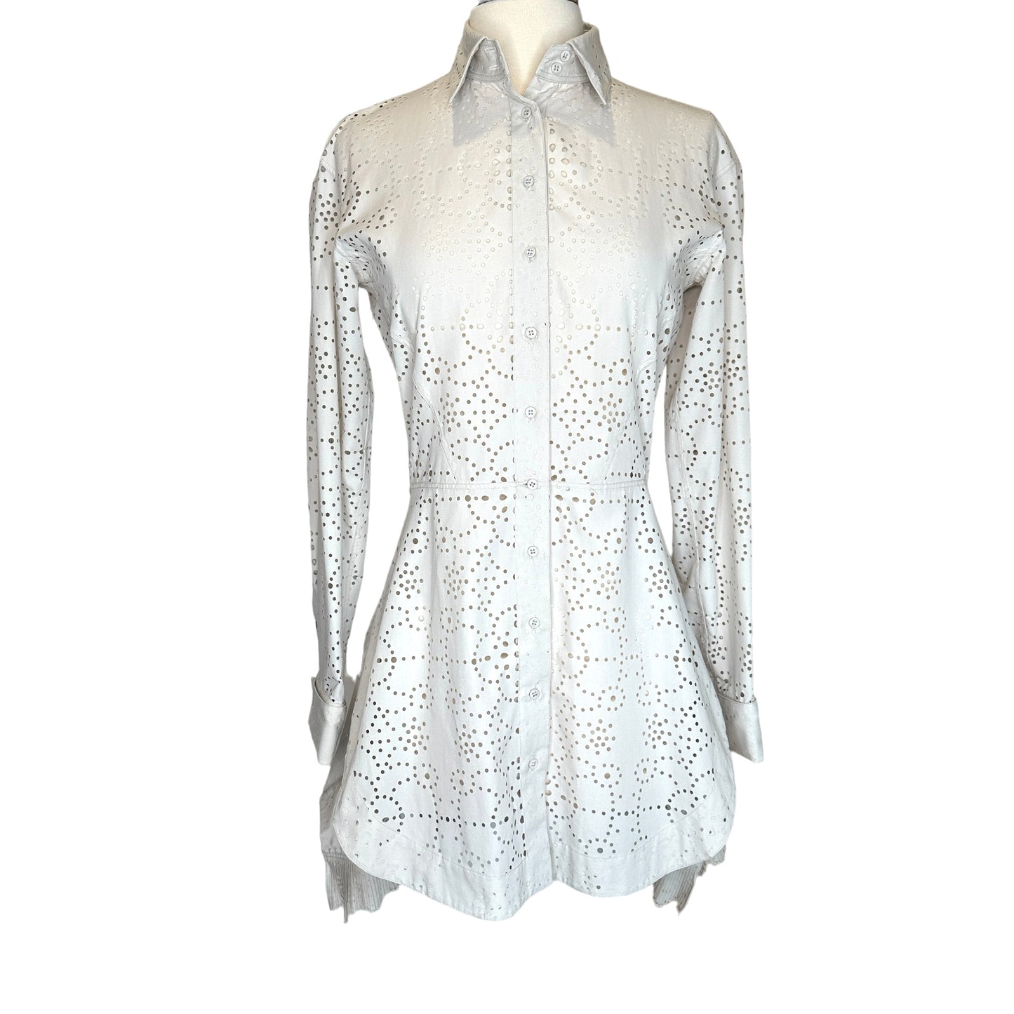 Eyelet Cream Shirt - S
