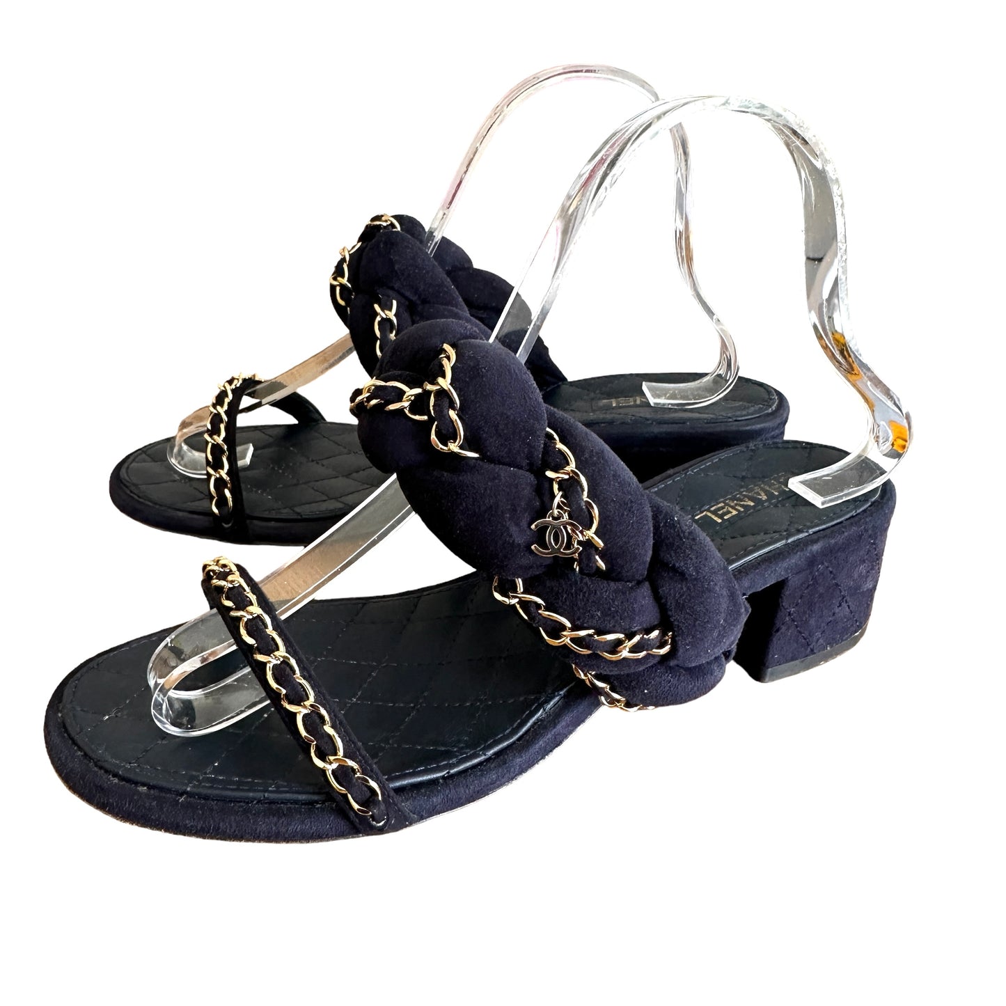 Blue Chained Sandals - 9.5