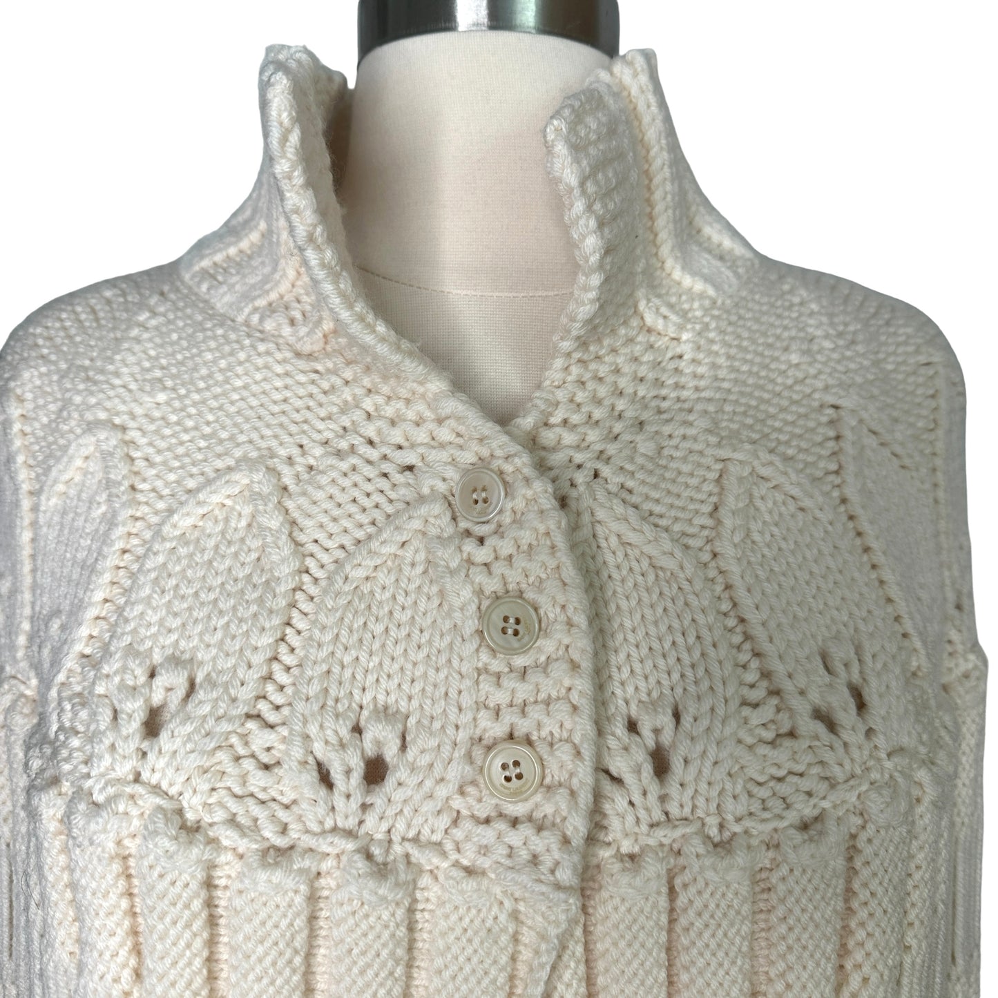 Cream Virgin Poncho - M