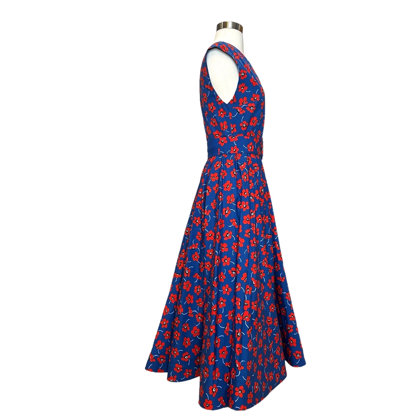 Blue & Red Floral Dress - 4