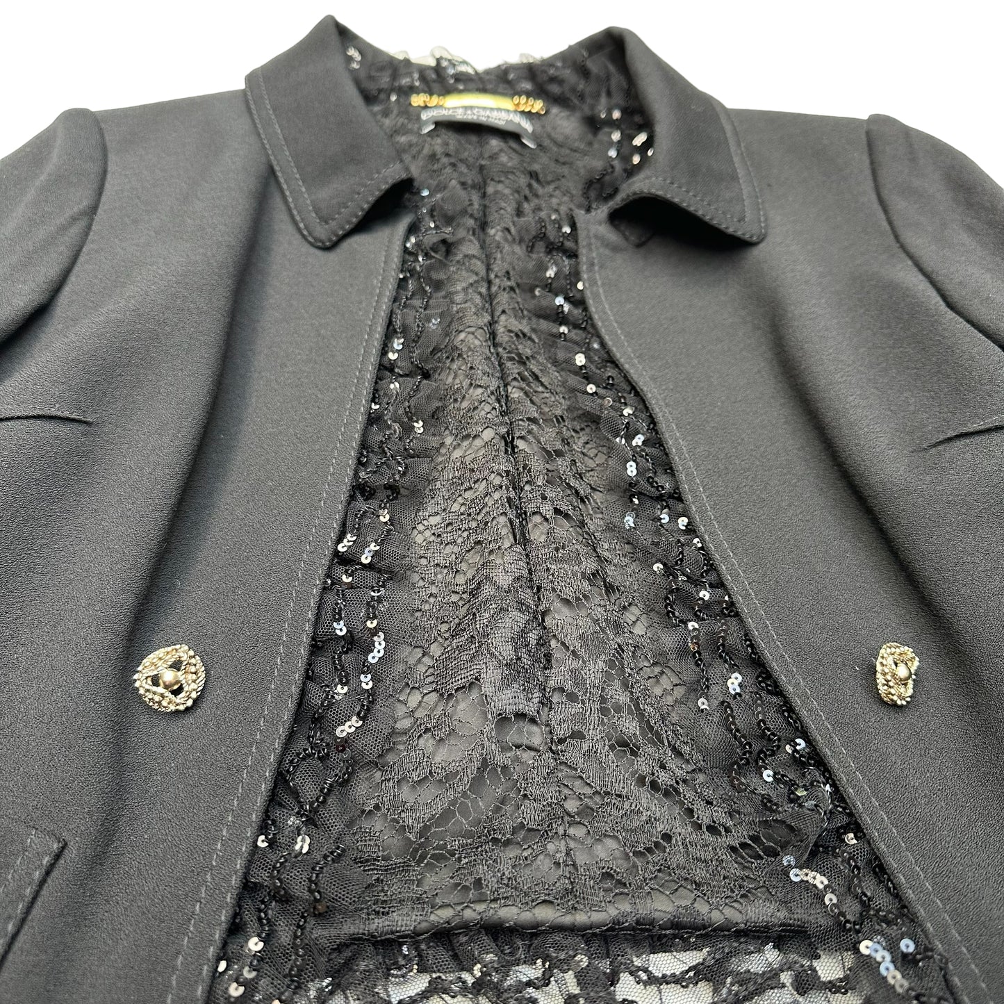 Black Laced Blazer - L