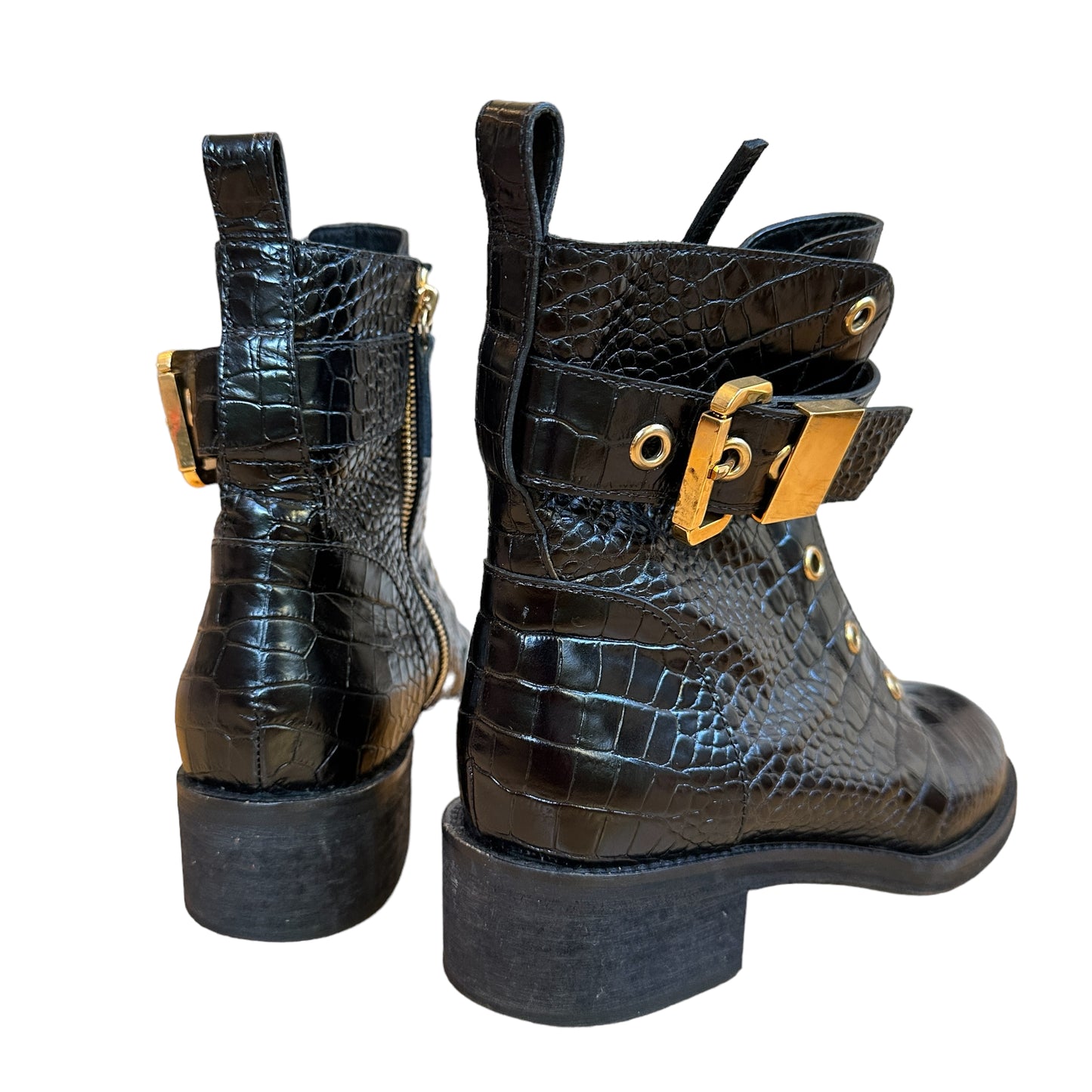 Black Combat Boots - 9