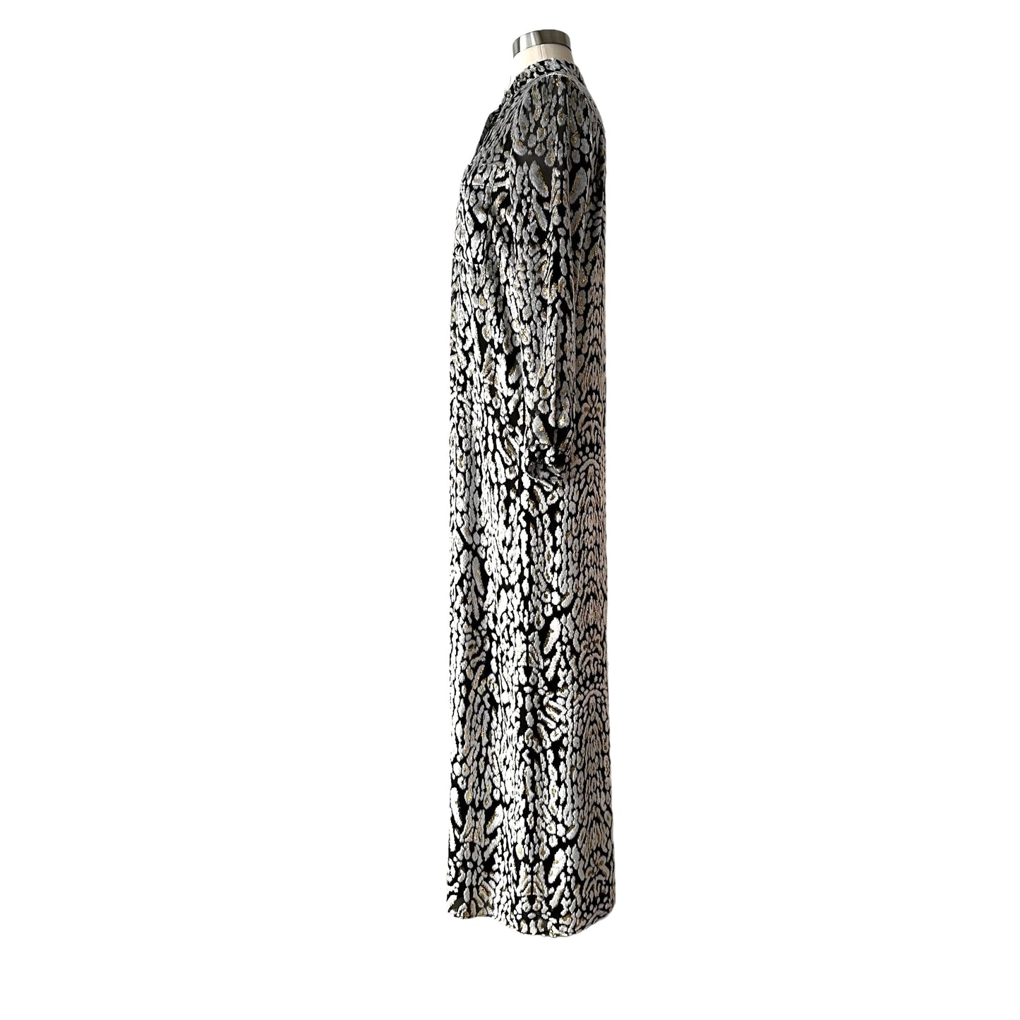 Leopard Long Shirt Dress - S
