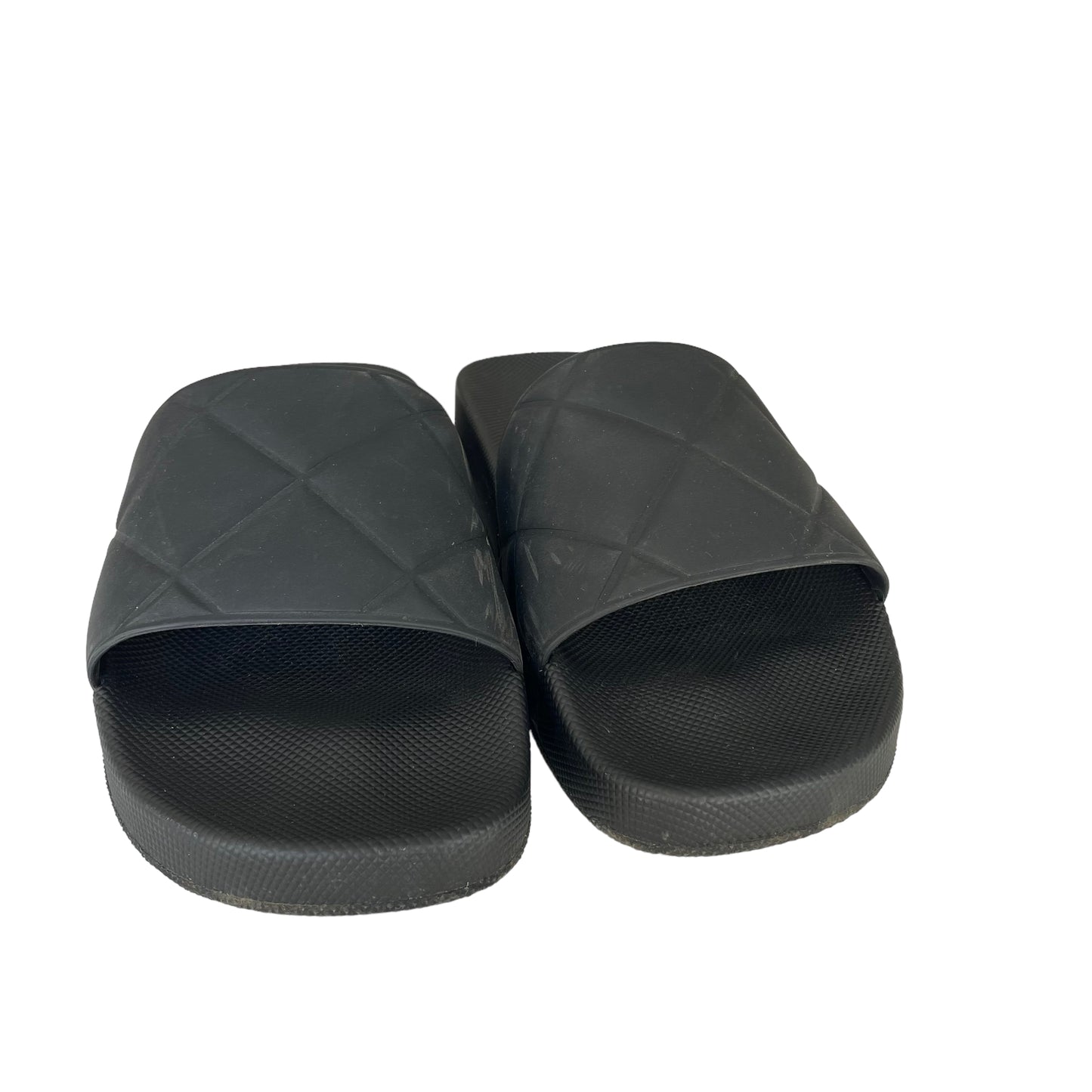 Black Rubber Slides - 8