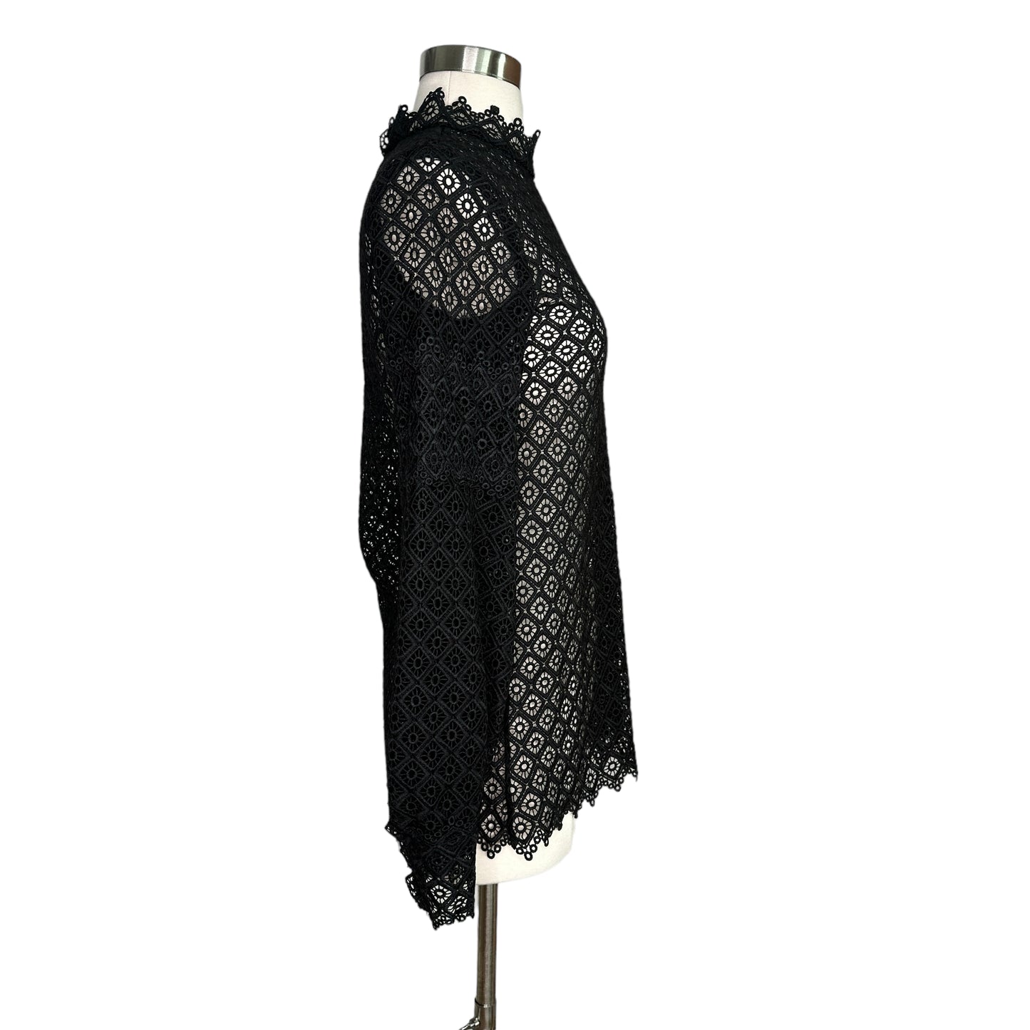Black Lace Blouse - XS