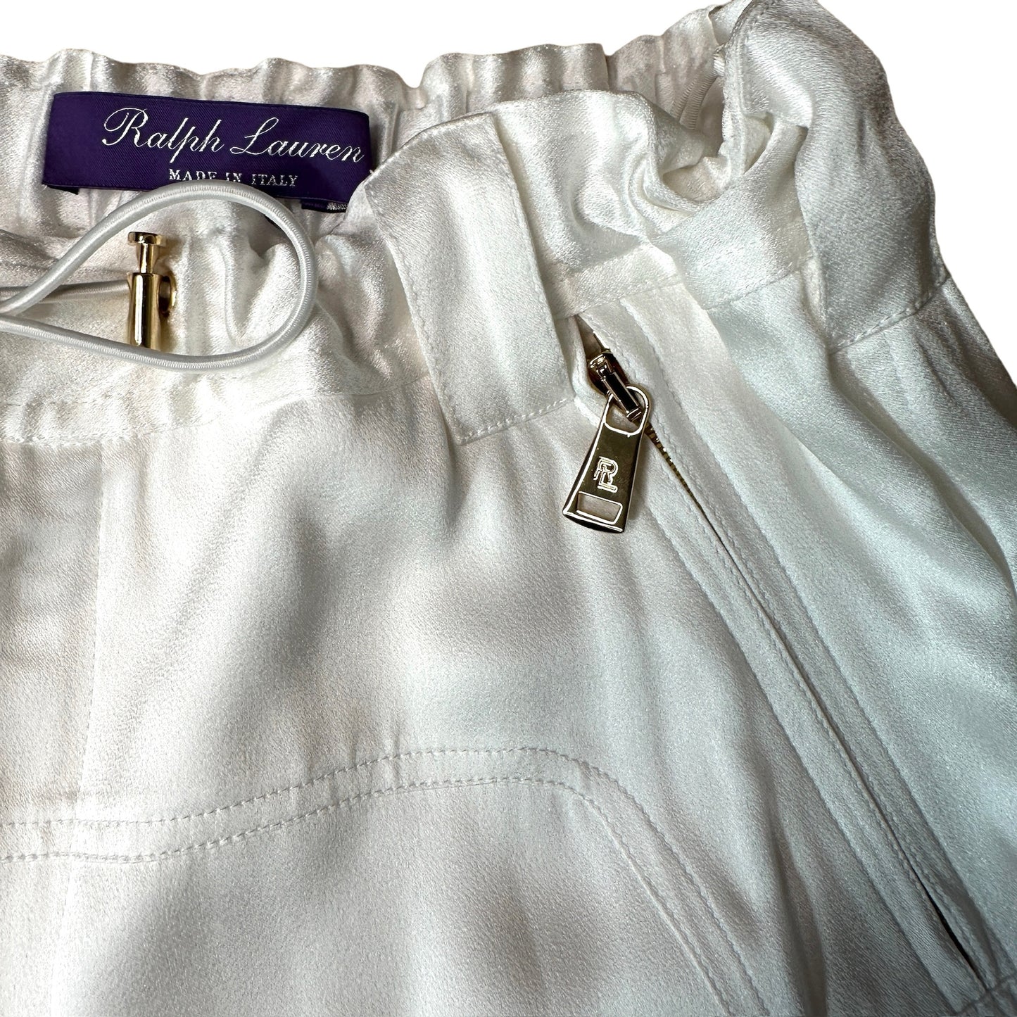 Glossy White Cargo Pant - 2