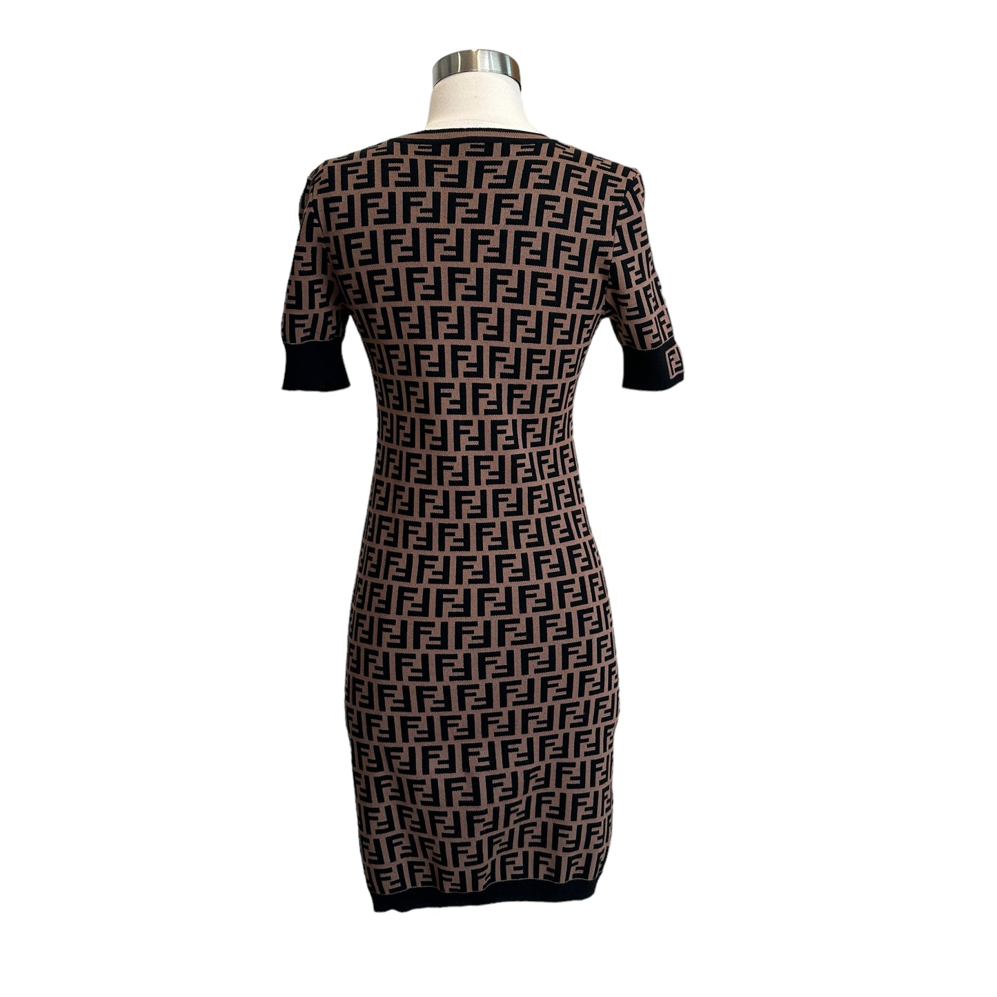 Logo Brown Dress - XS