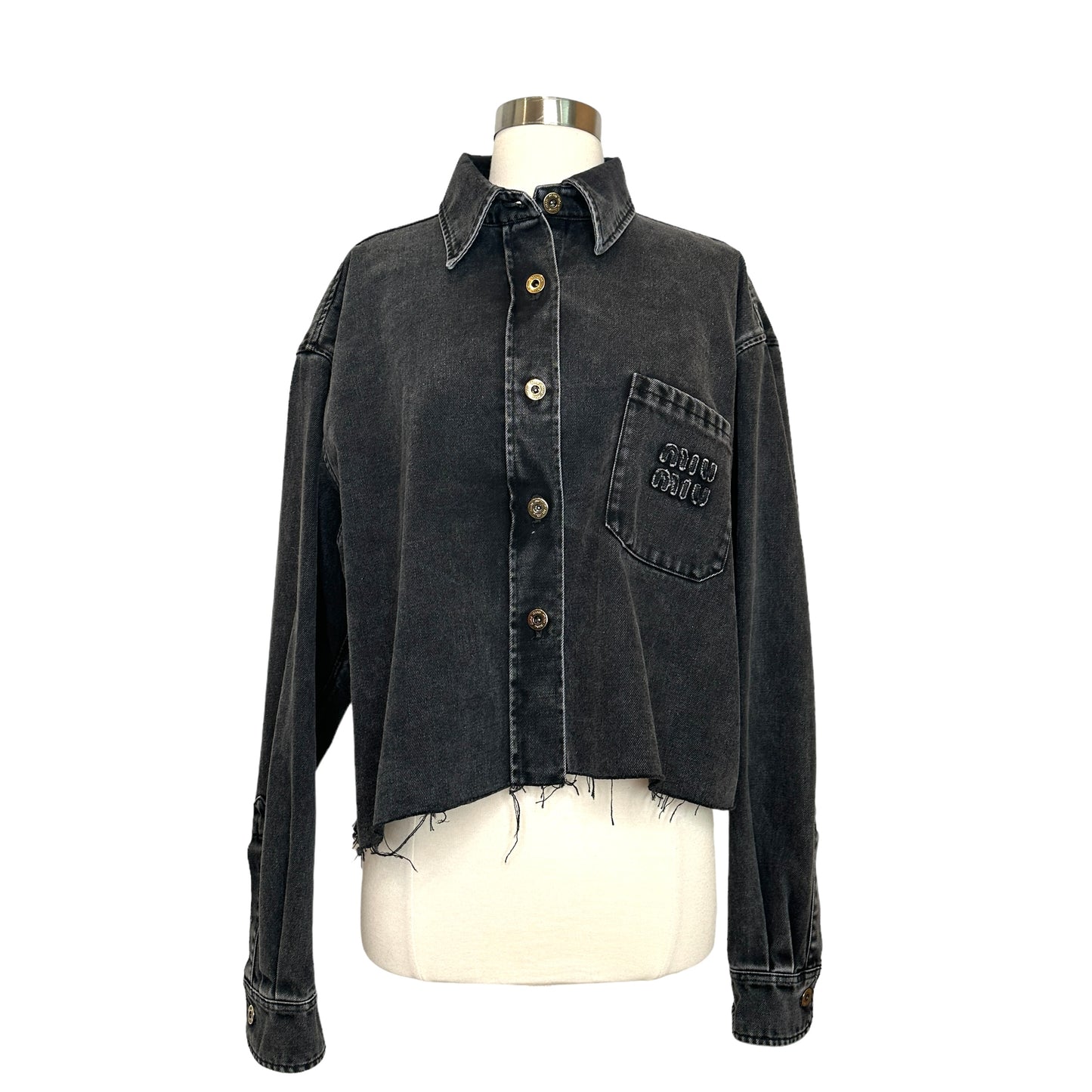 Back Denim Logo Shirt - L