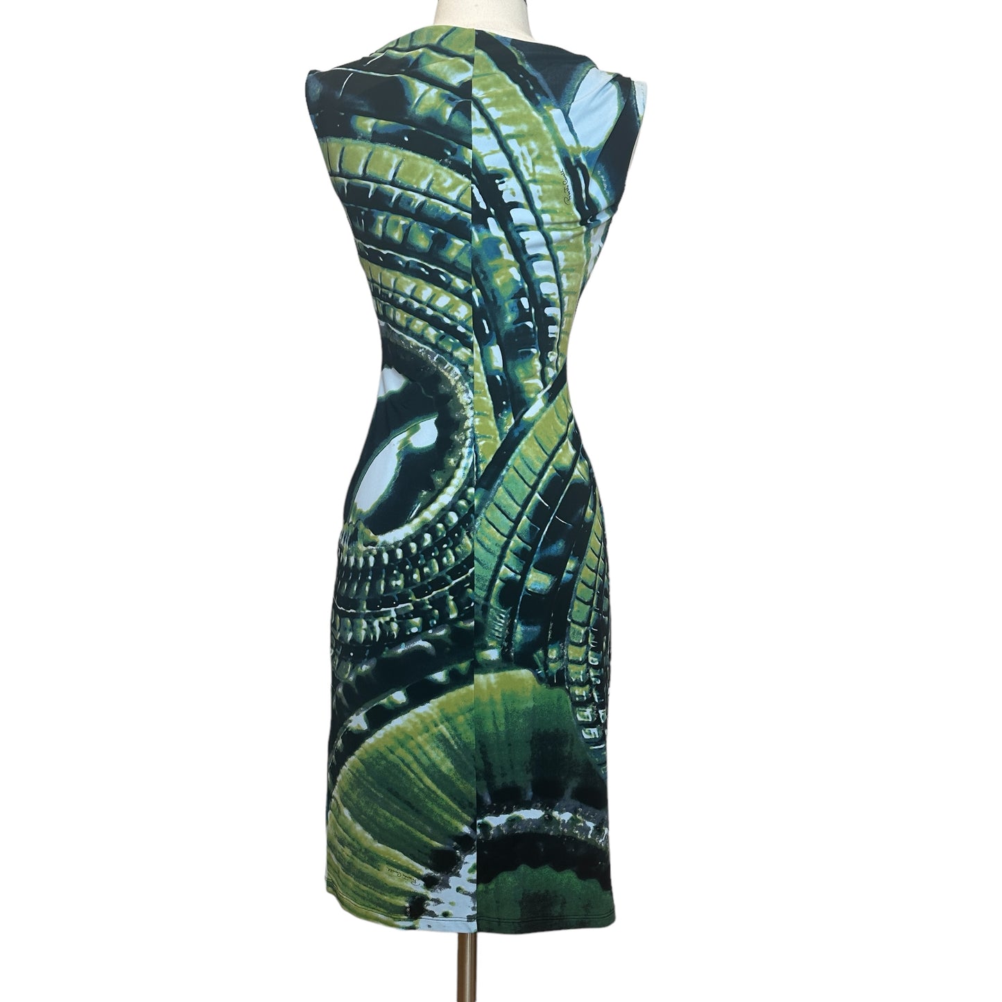 Green Dress w/Crystal Brooch.