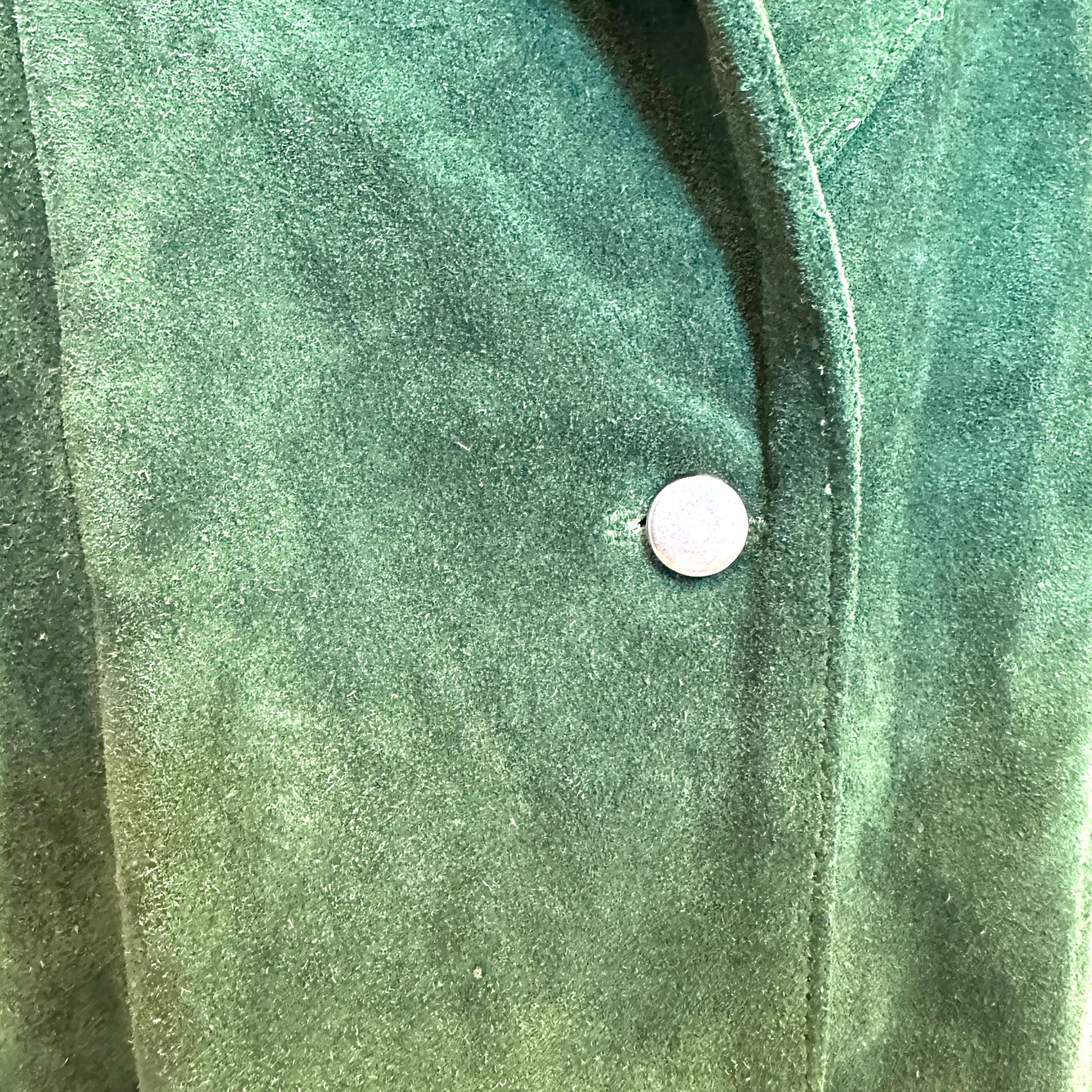 Green Suede Peace & Love Jacket - S